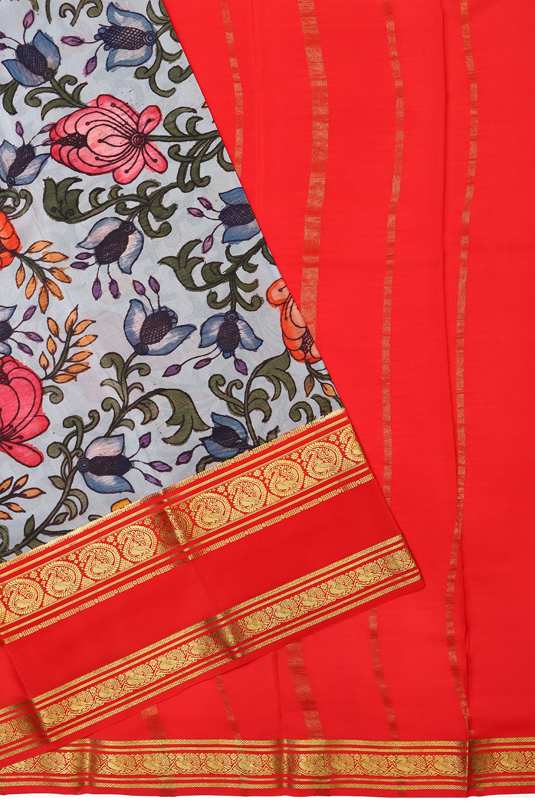 Binny Silk Printed Pastel Blue Saree