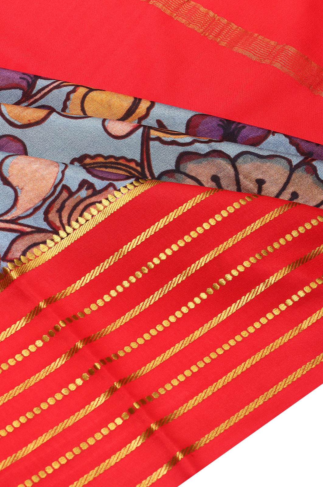 Binny Silk Printed Sky Blue Saree