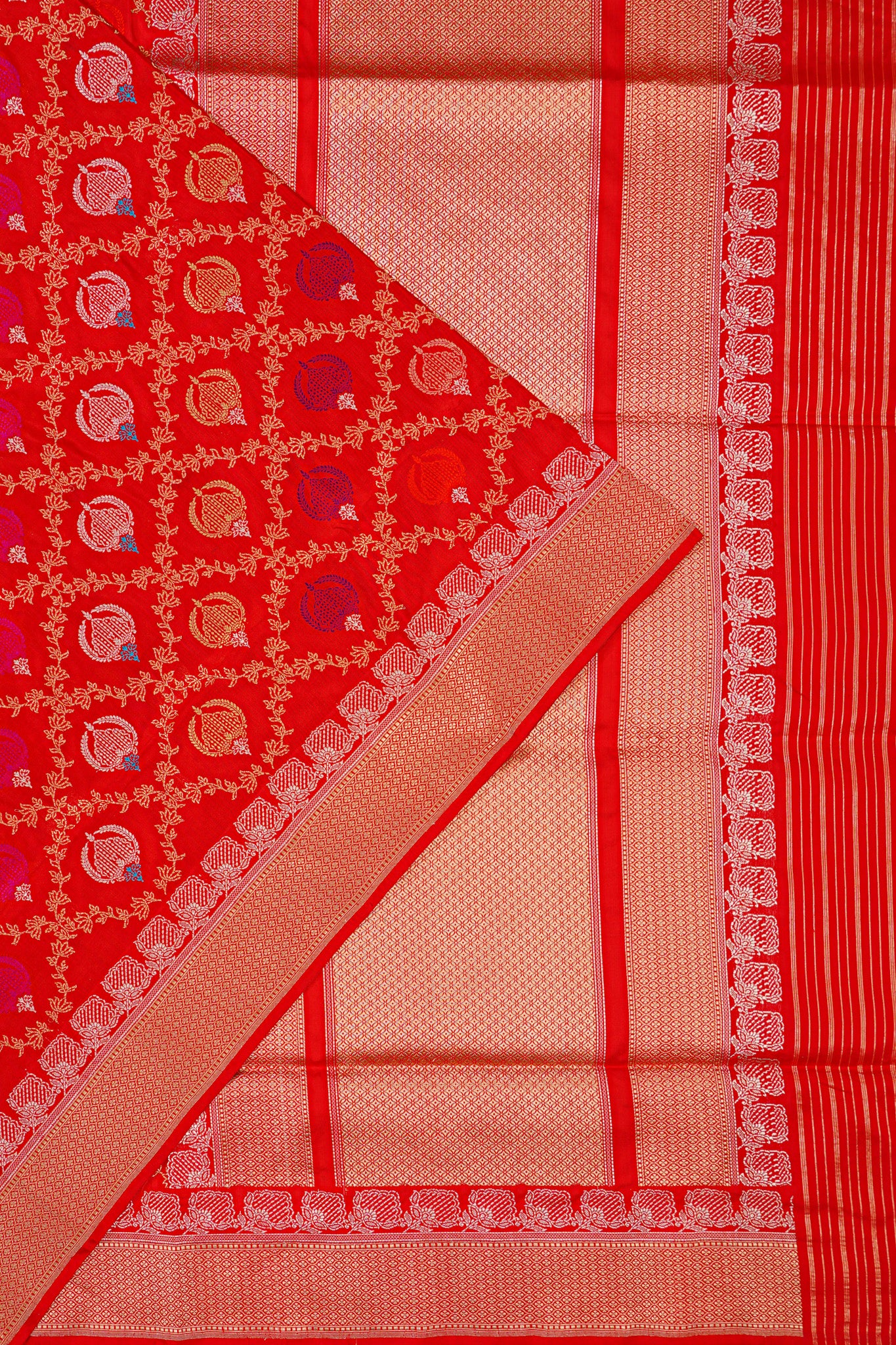 Banarasi Silk Brocade Red Saree