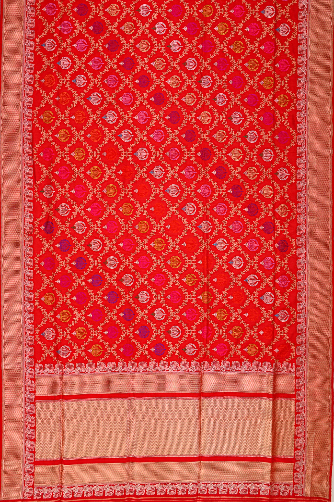 Banarasi Silk Brocade Red Saree