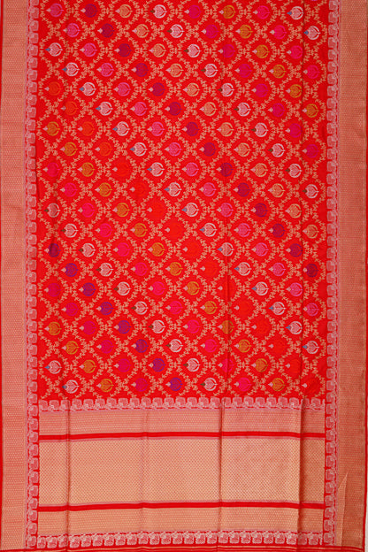 Banarasi Silk Brocade Red Saree