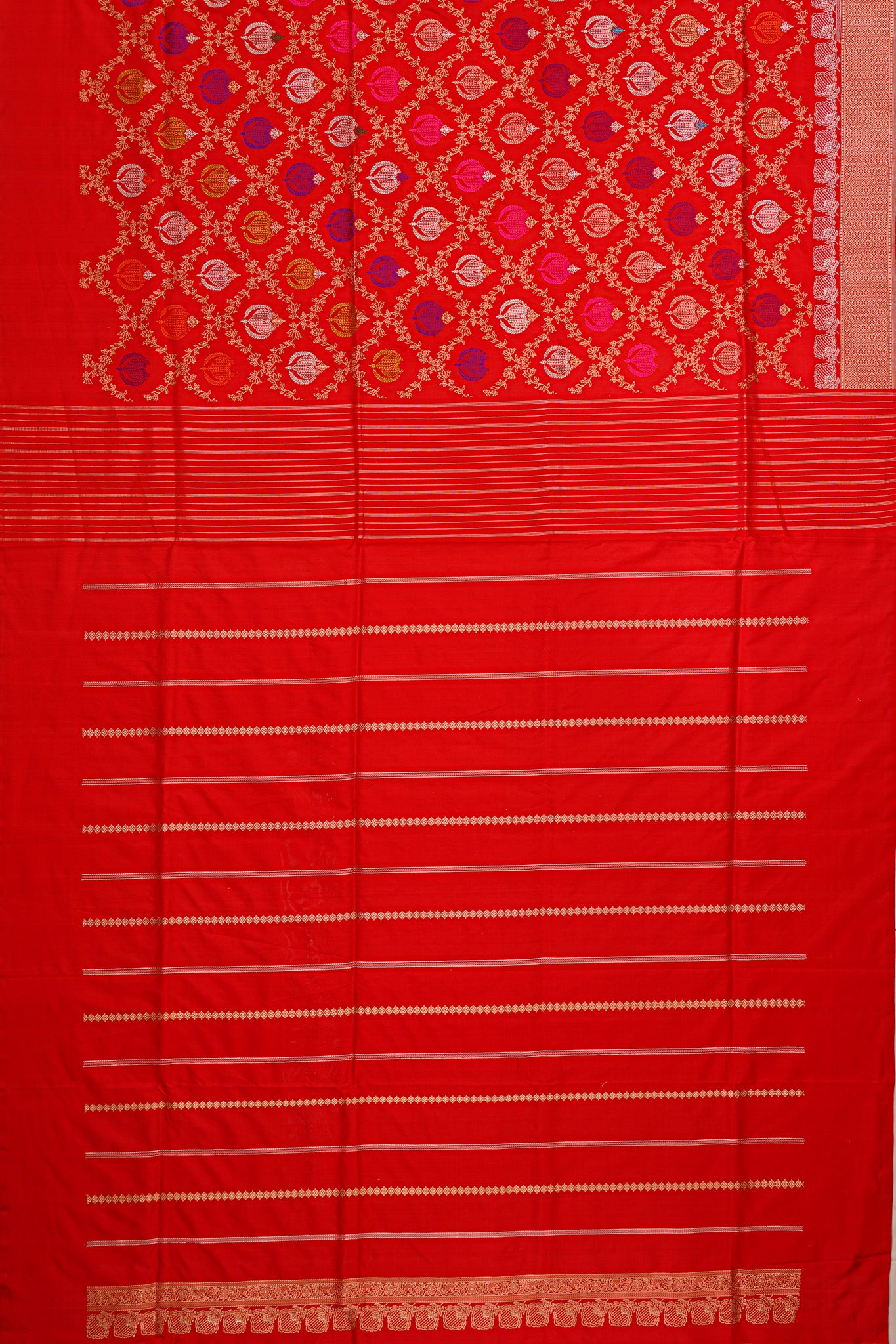 Banarasi Silk Brocade Red Saree