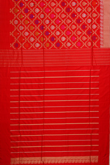 Banarasi Silk Brocade Red Saree
