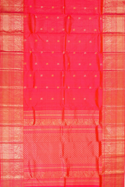 Taranga Kanchi Silk Checks And Butta Pink Saree