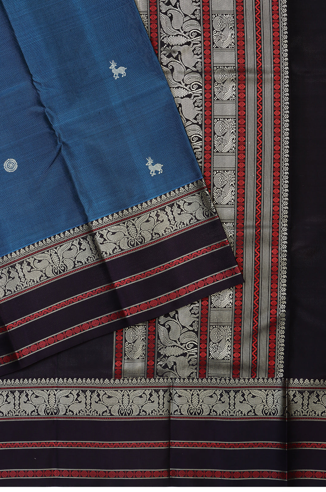 Taranga Kanchi Silk Butta Blue Saree