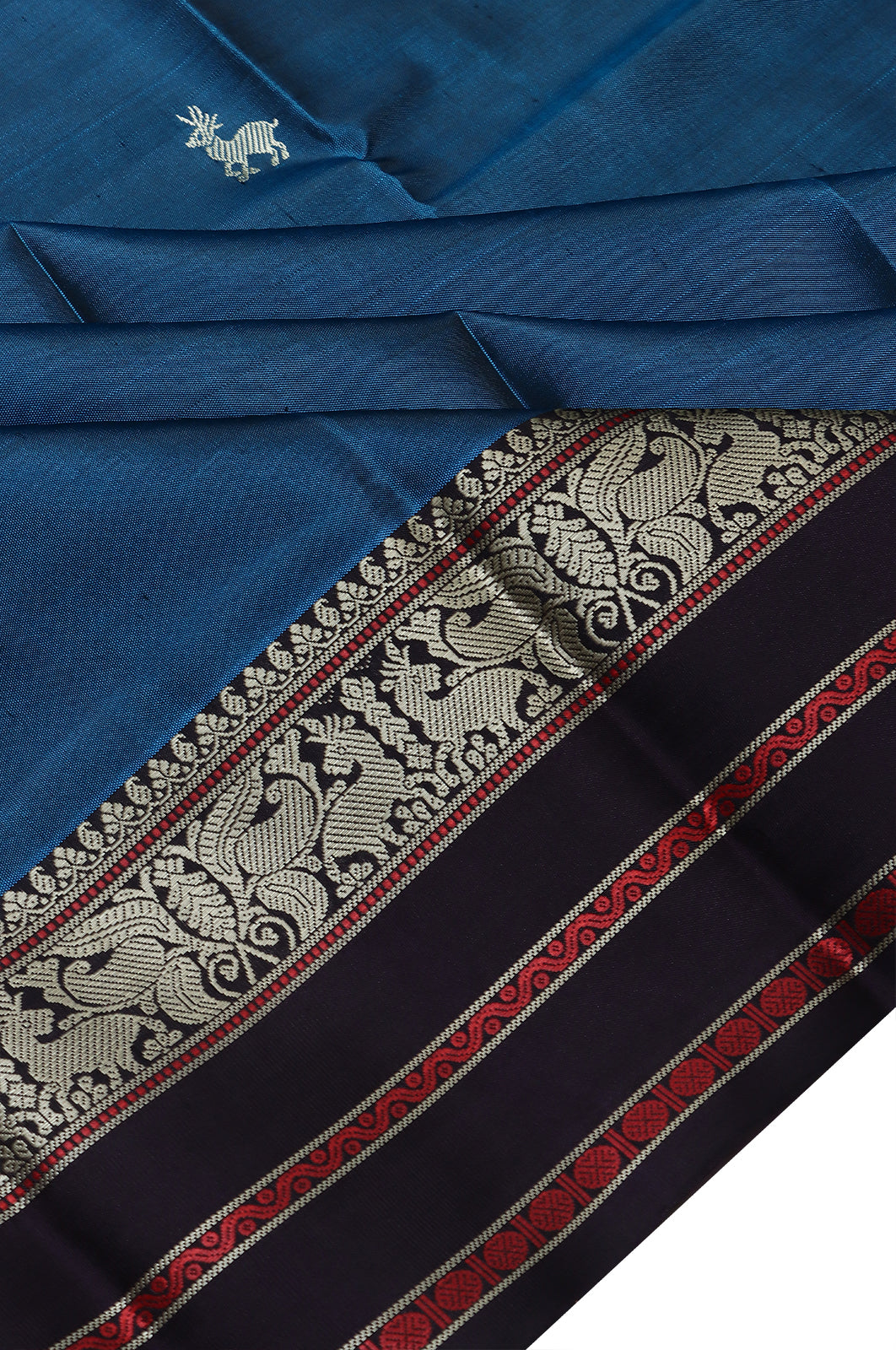 Taranga Kanchi Silk Butta Blue Saree