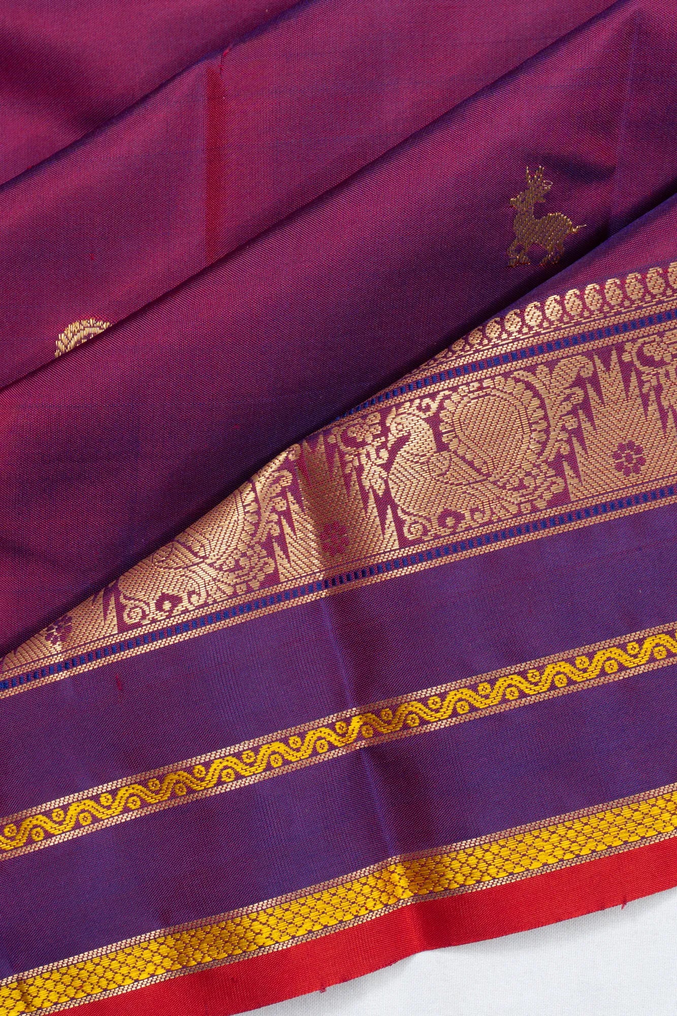 Classic Kanchipuram Silk Butta Purple Saree