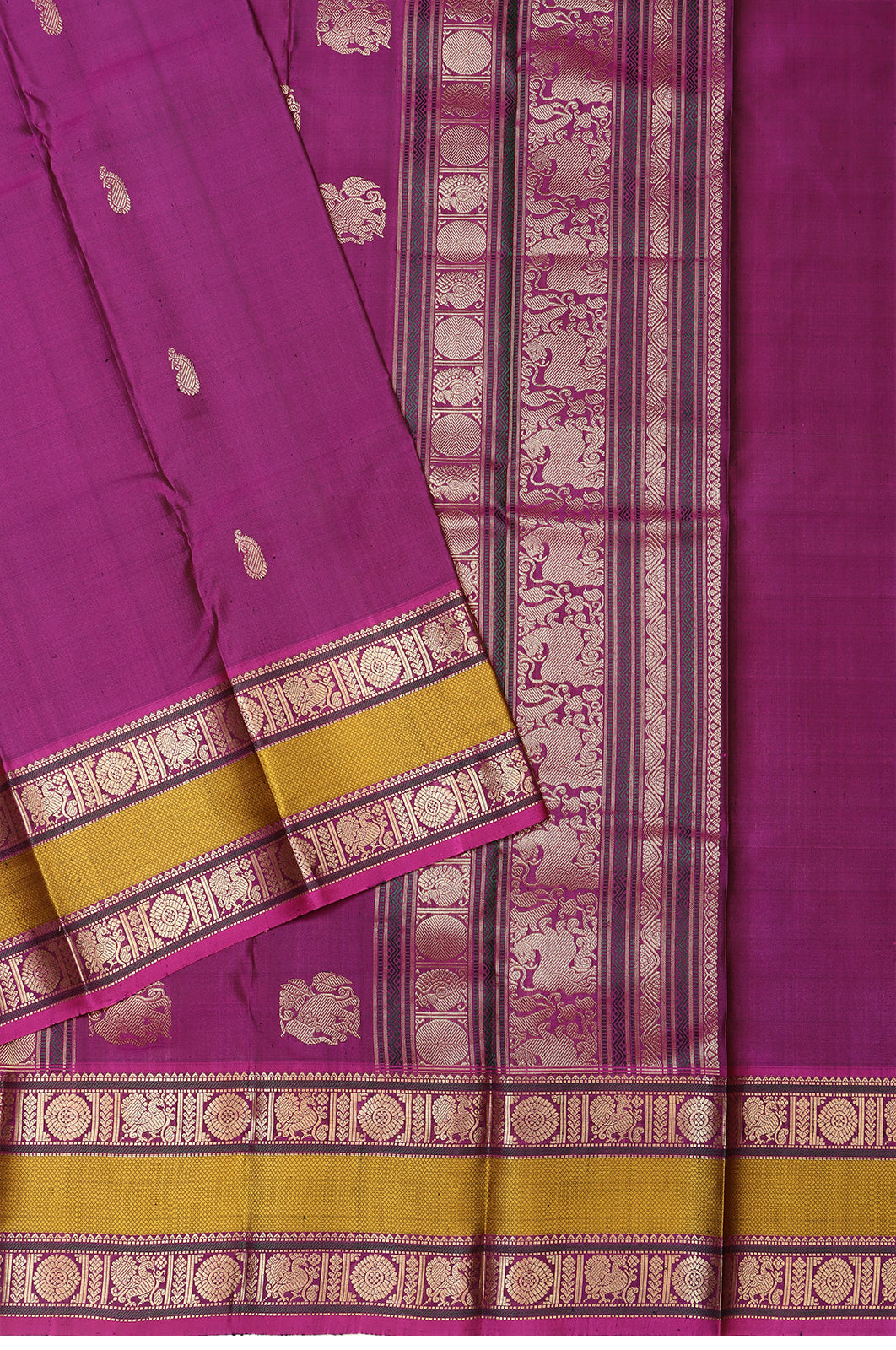 Taranga Kanchi Silk Butta Purple Saree