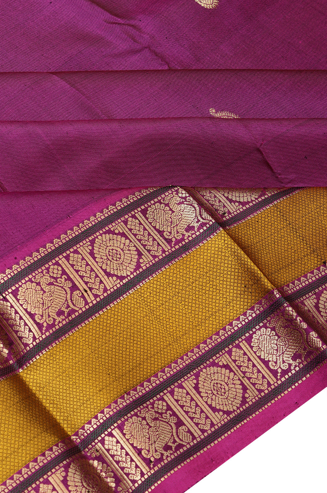 Taranga Kanchi Silk Butta Purple Saree