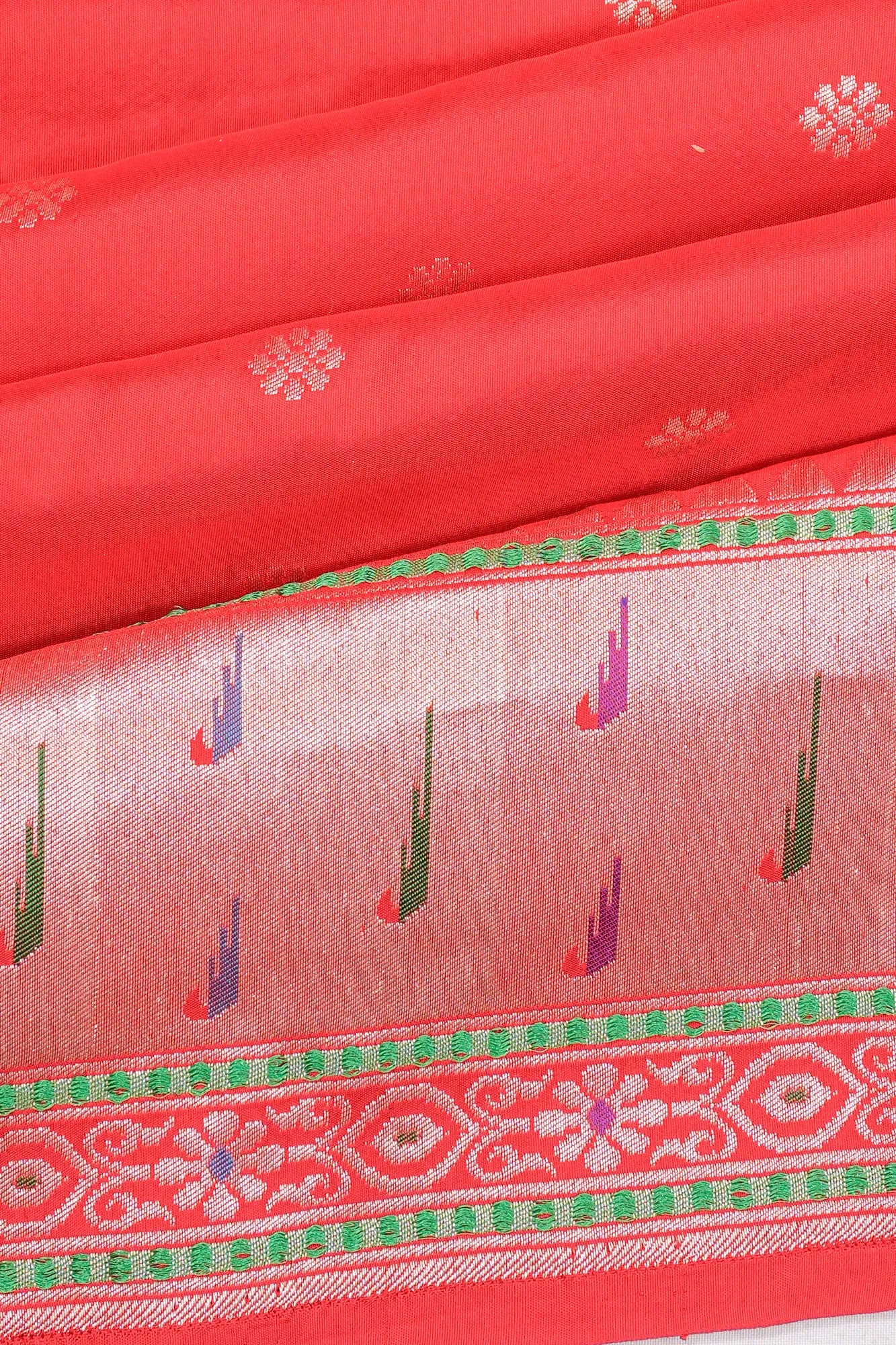 Banarasi Silk Butta Red Saree