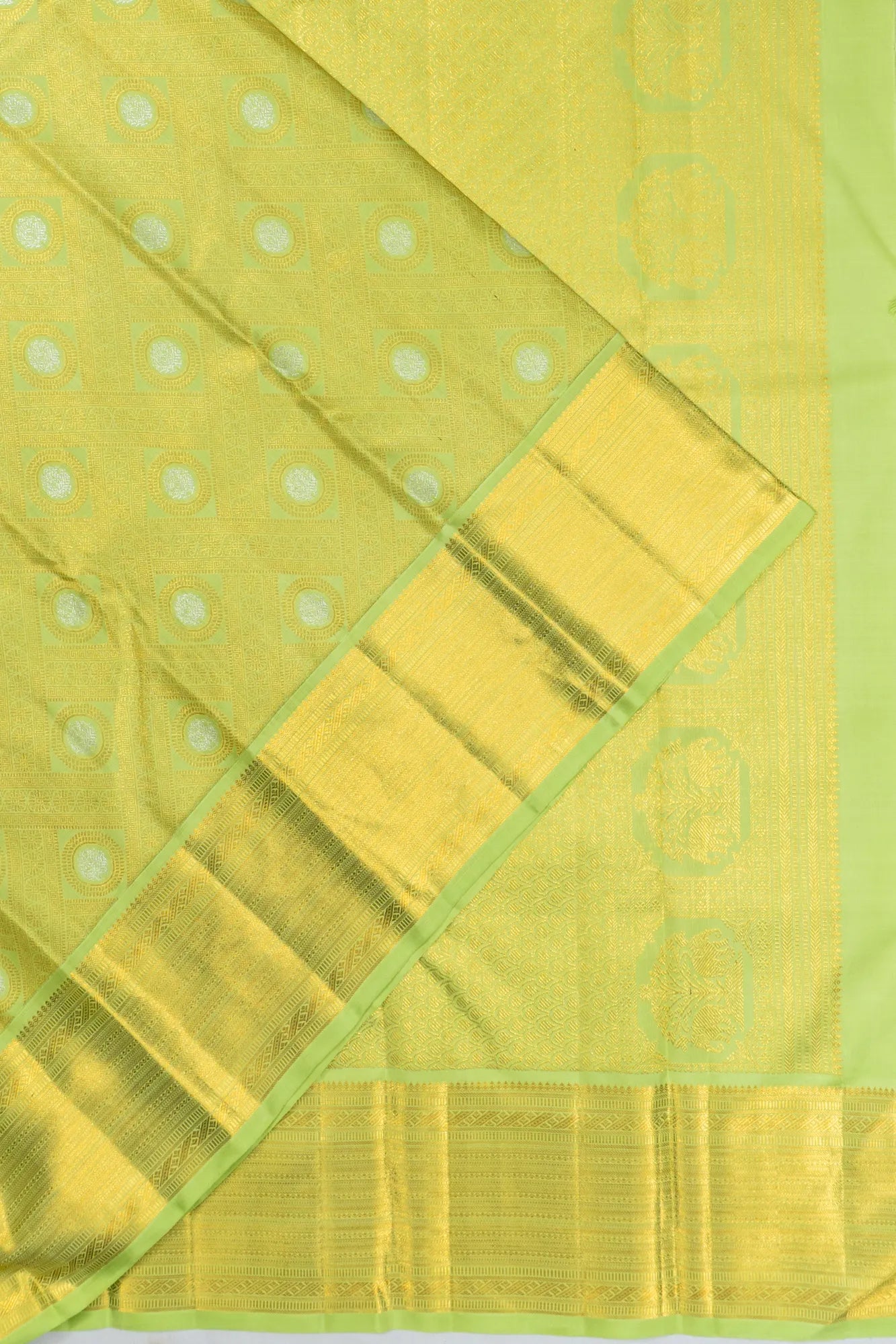 Kanchipuram Silk Brocade Green Saree