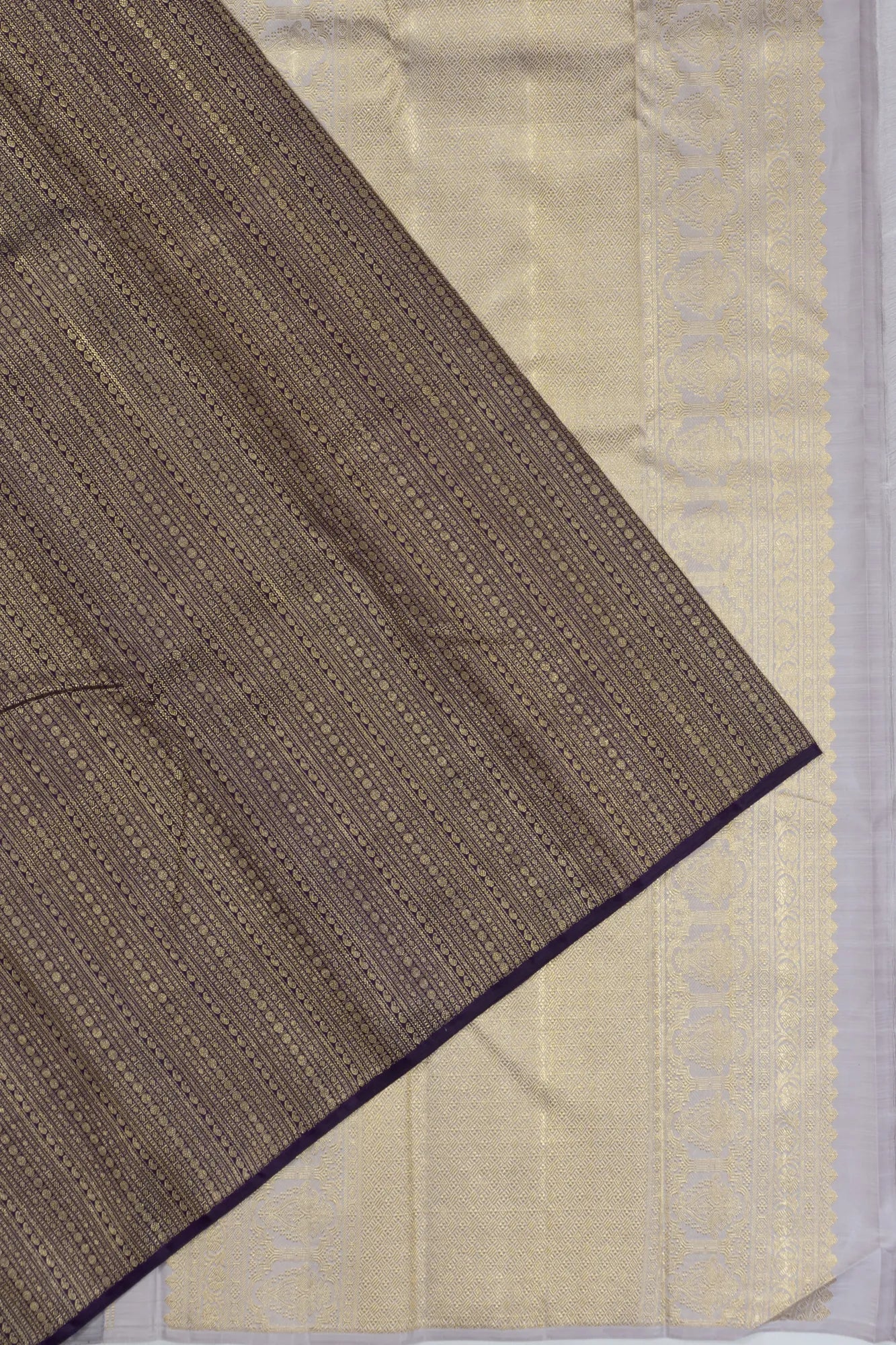 Kanchipuram Silk Brocade Purple Saree