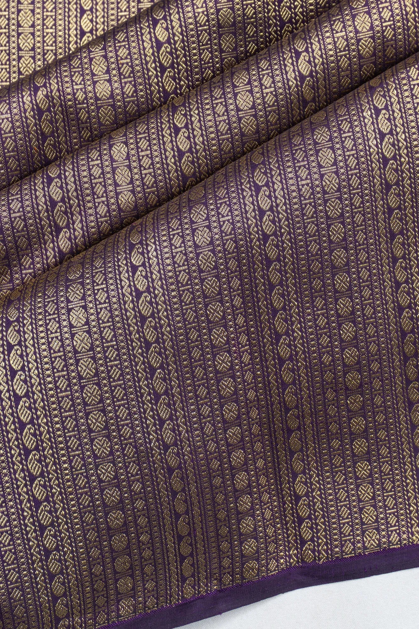 Kanchipuram Silk Brocade Purple Saree