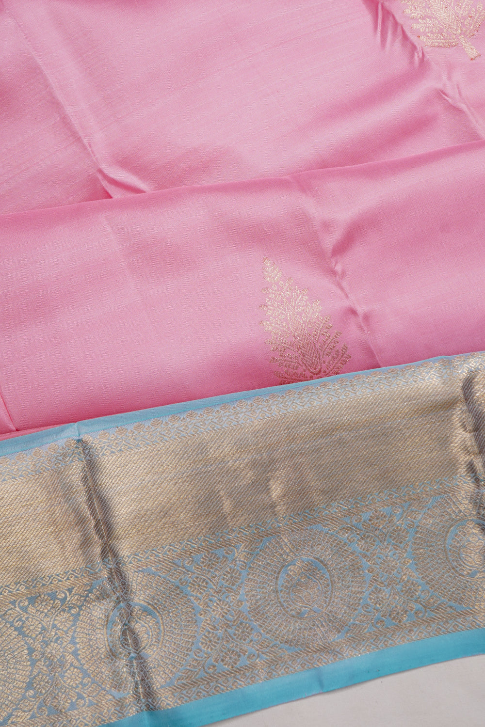 Taranga Kanchi Silk Butta Baby Pink Saree