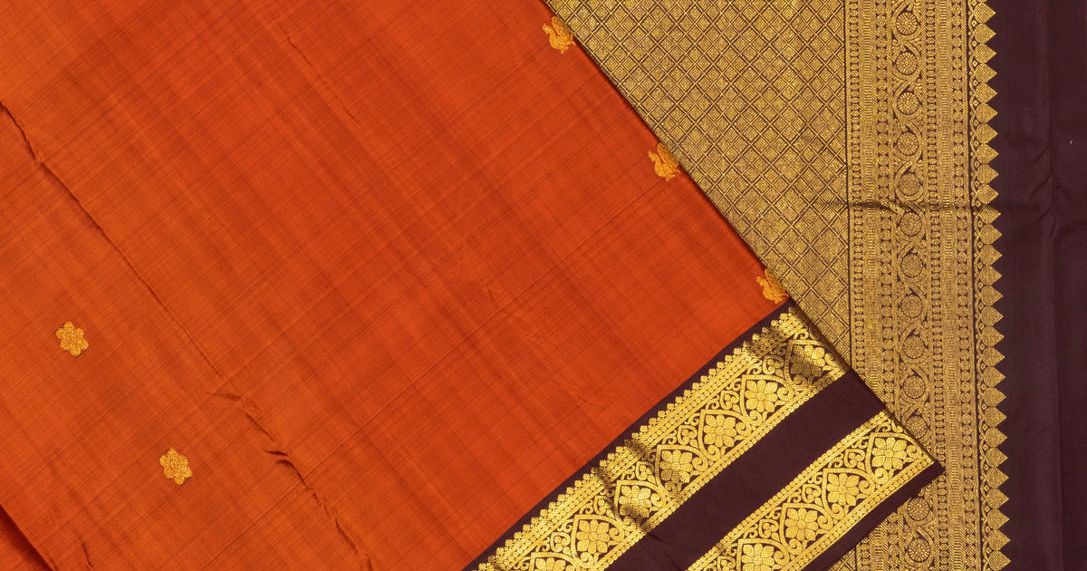 Lavender yaali, peacock and zari buttas woven Mysore silk saree, rettai pettu traditional zari border, and jaal pallu main image 1