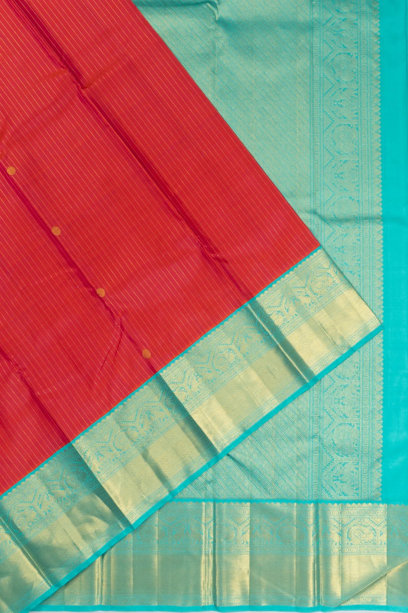 Classic Kanchipuram Silk Butta Red Saree