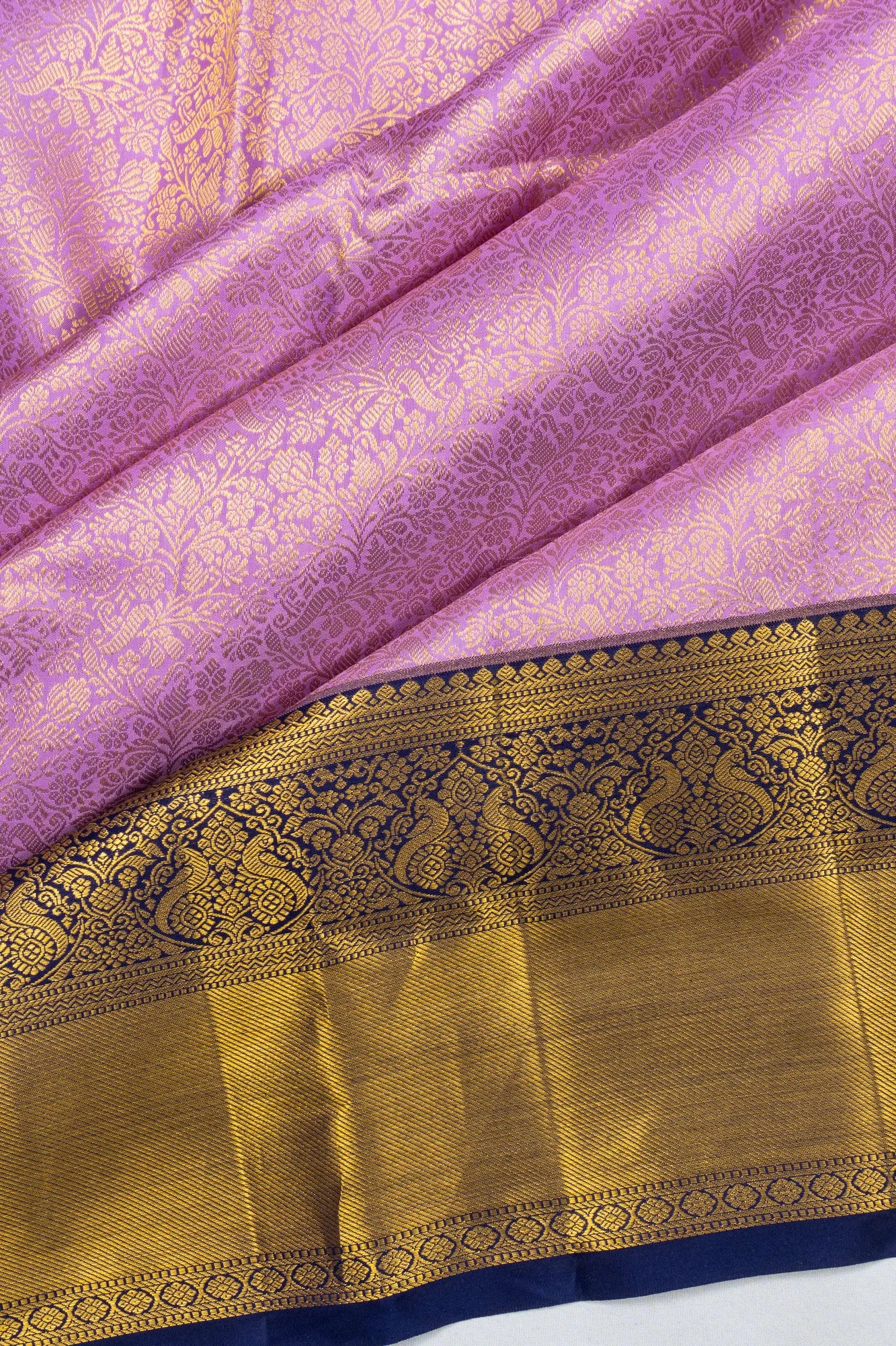 Taranga Kanchi Silk Brocade Lavender saree