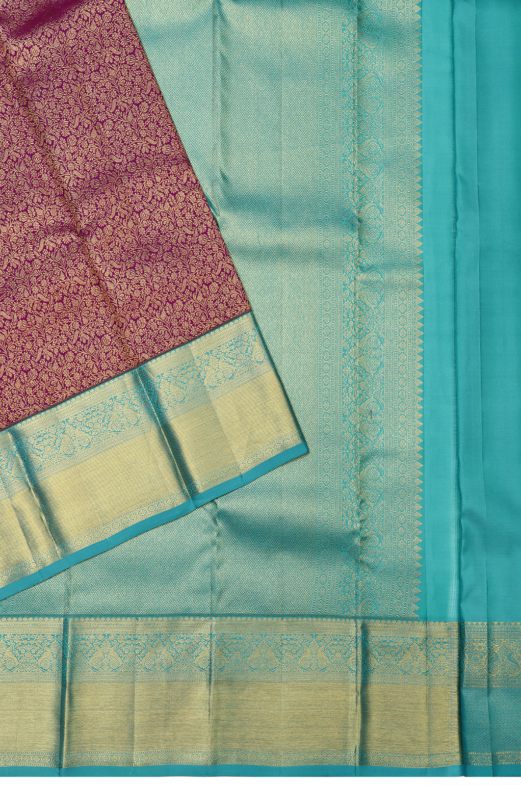 Taranga Kanchi Silk Brocade Purple Saree