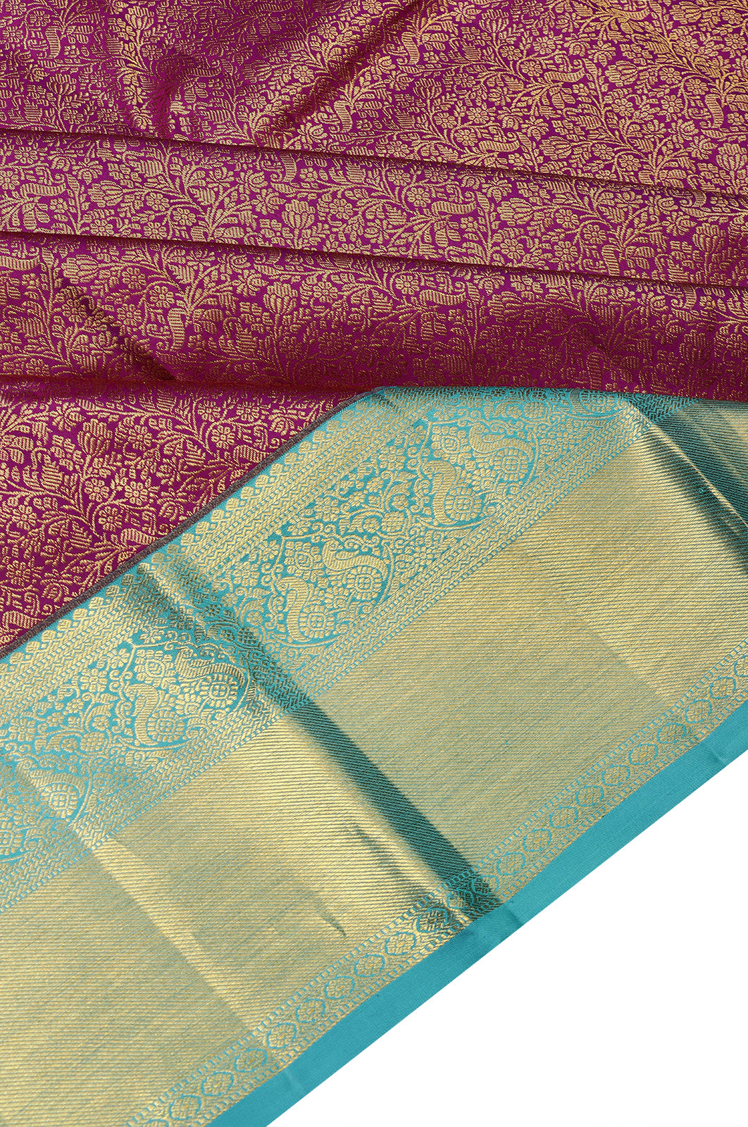 Taranga Kanchi Silk Brocade Purple Saree