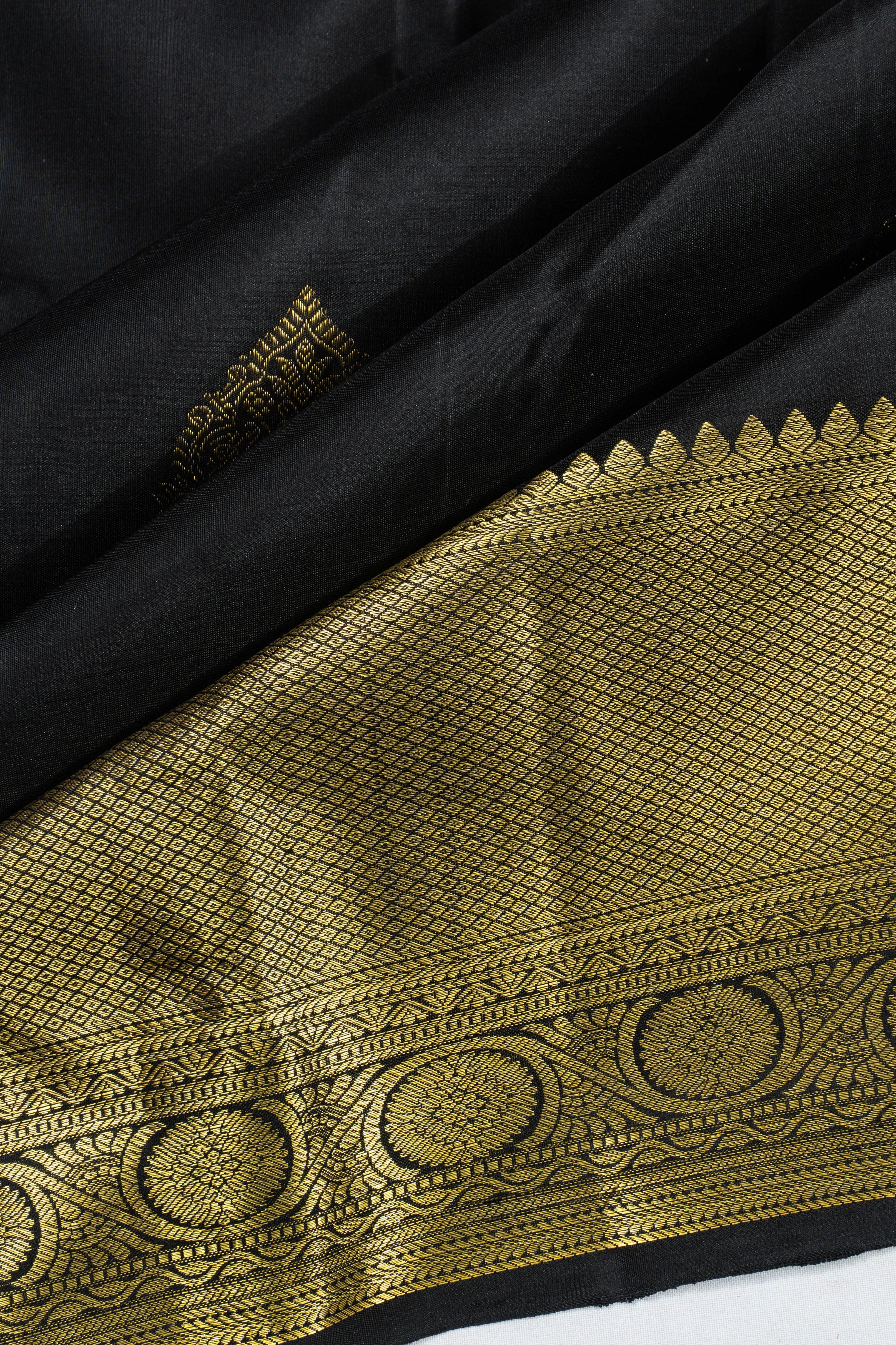 Taranga Kanchi Silk Butta Black Saree