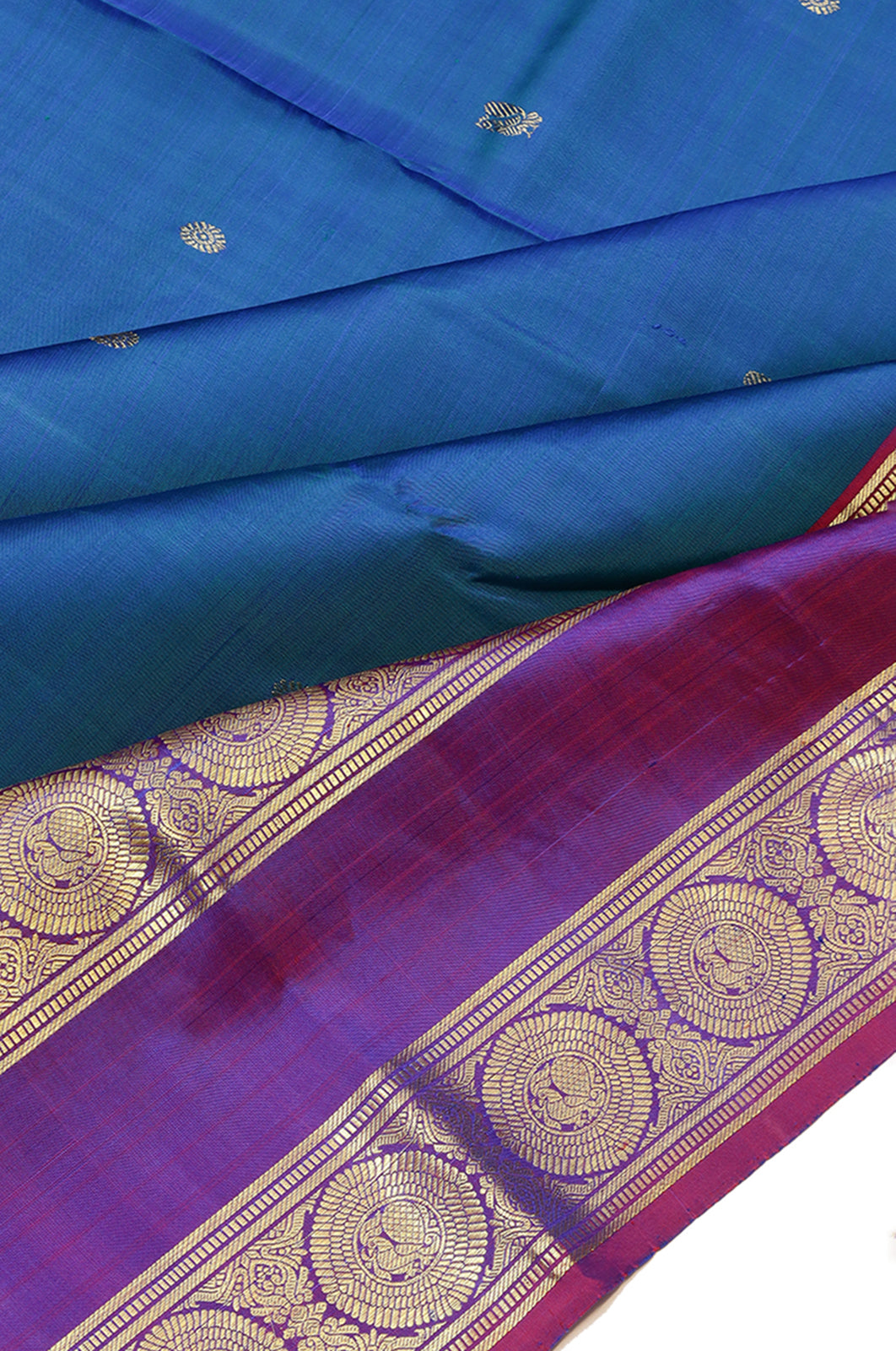 Taranga Kanchi Silk Butta Blue Saree