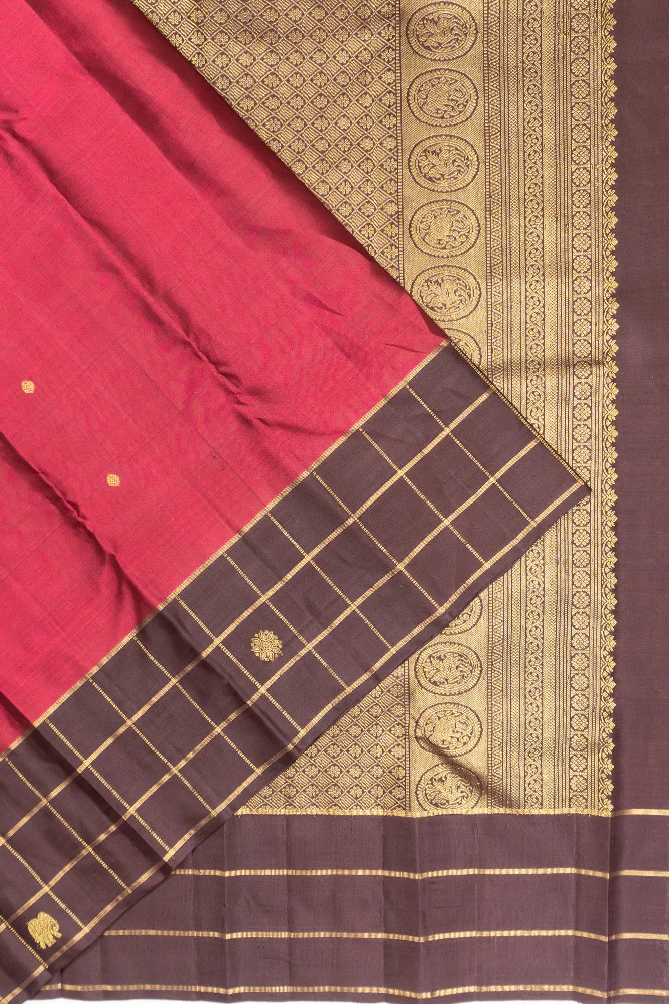Kanchipuram Silk Butta Red Saree