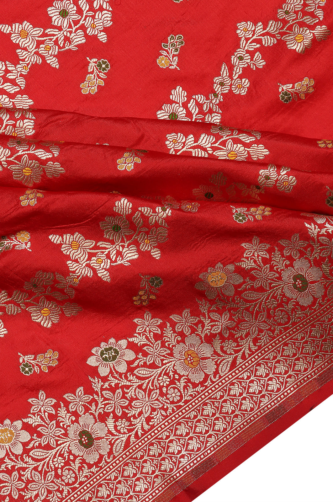 Banarasi Silk Brocade Red Saree
