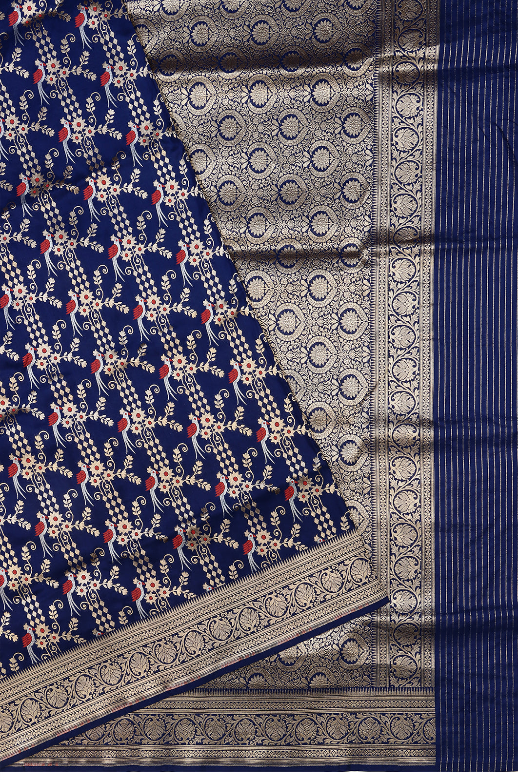 Banarasi Silk Brocade Blue Saree
