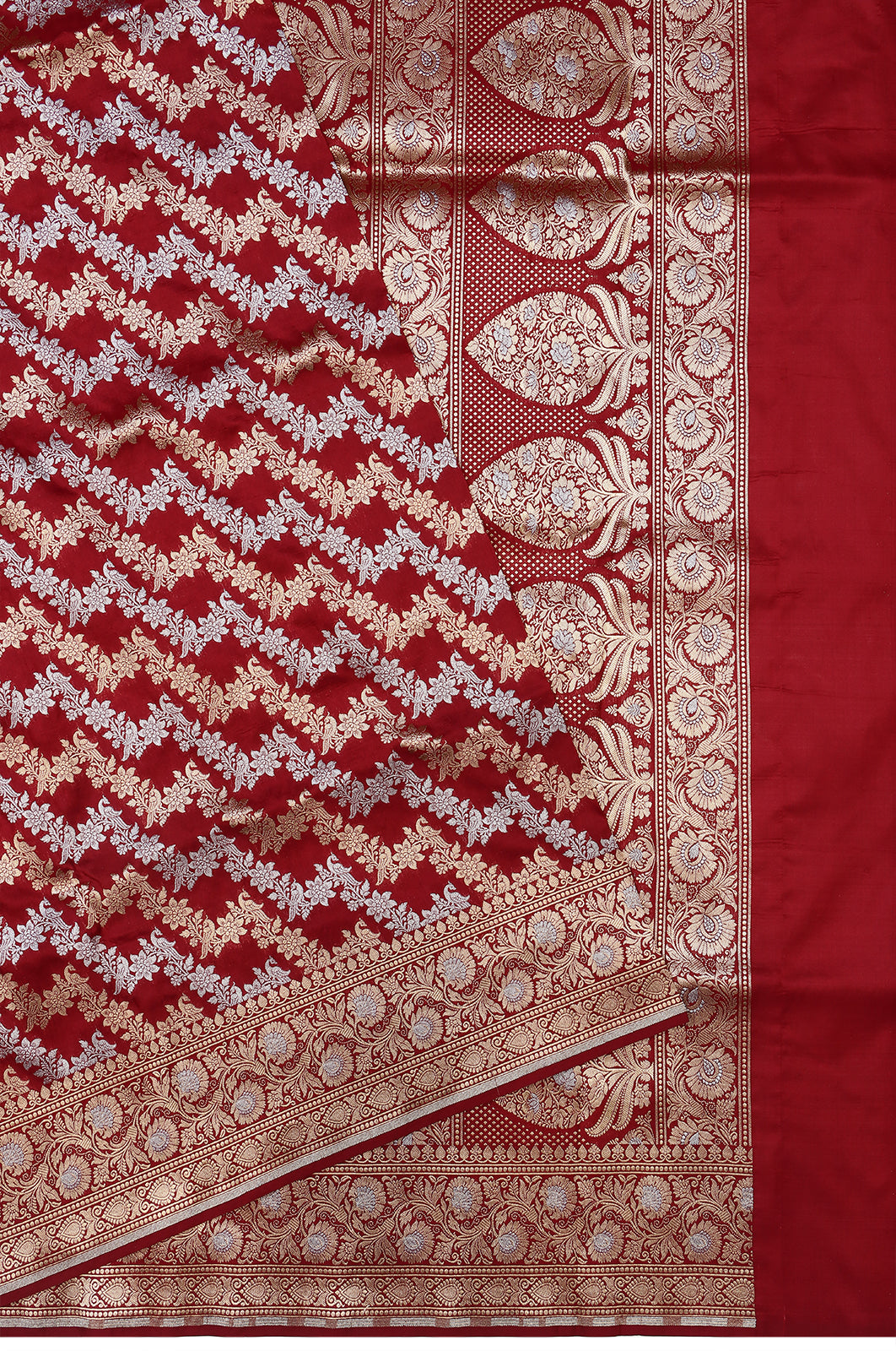 Banarasi Silk Brocade Red Saree