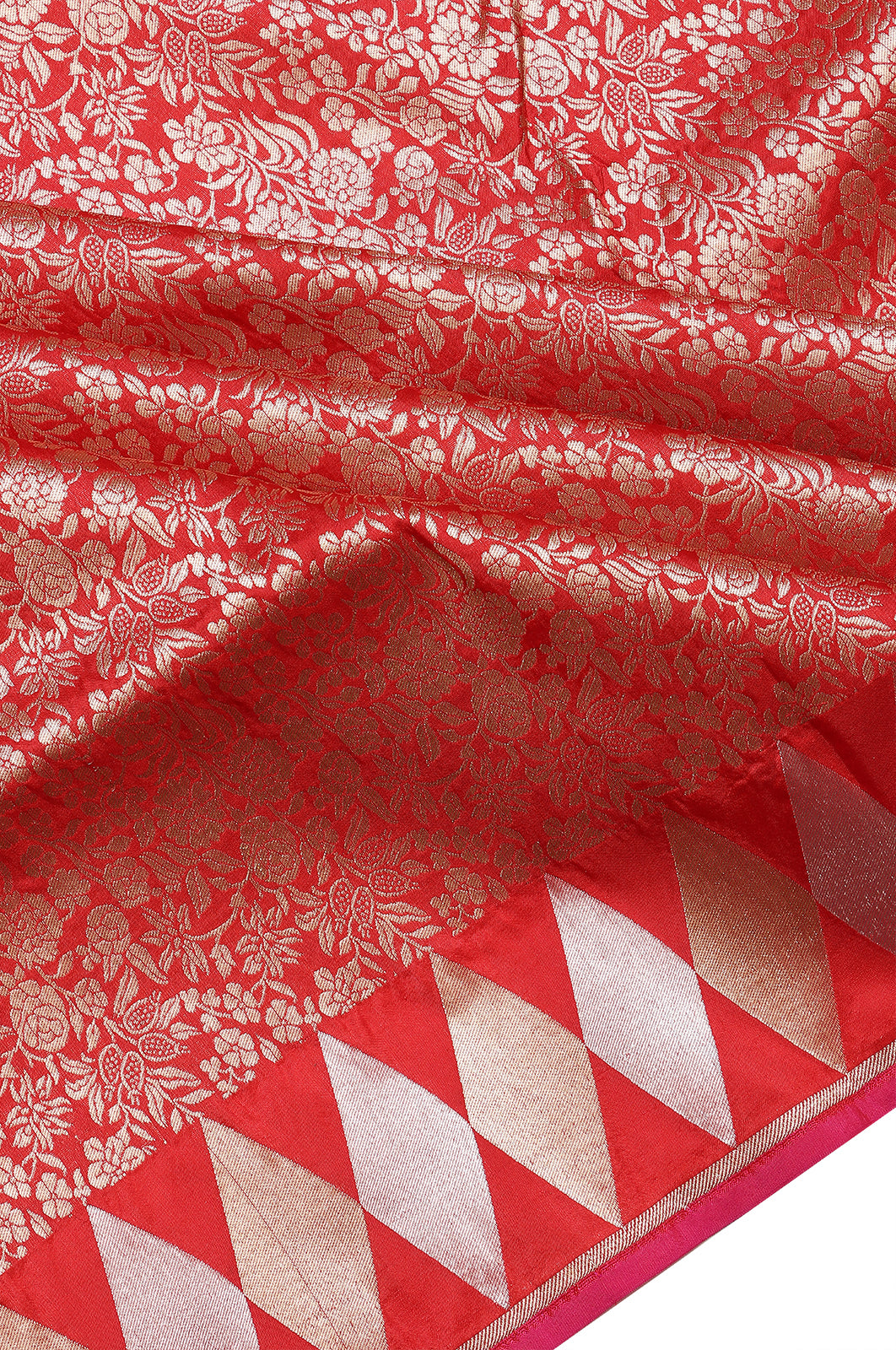 Banarasi Silk Brocade Red Saree