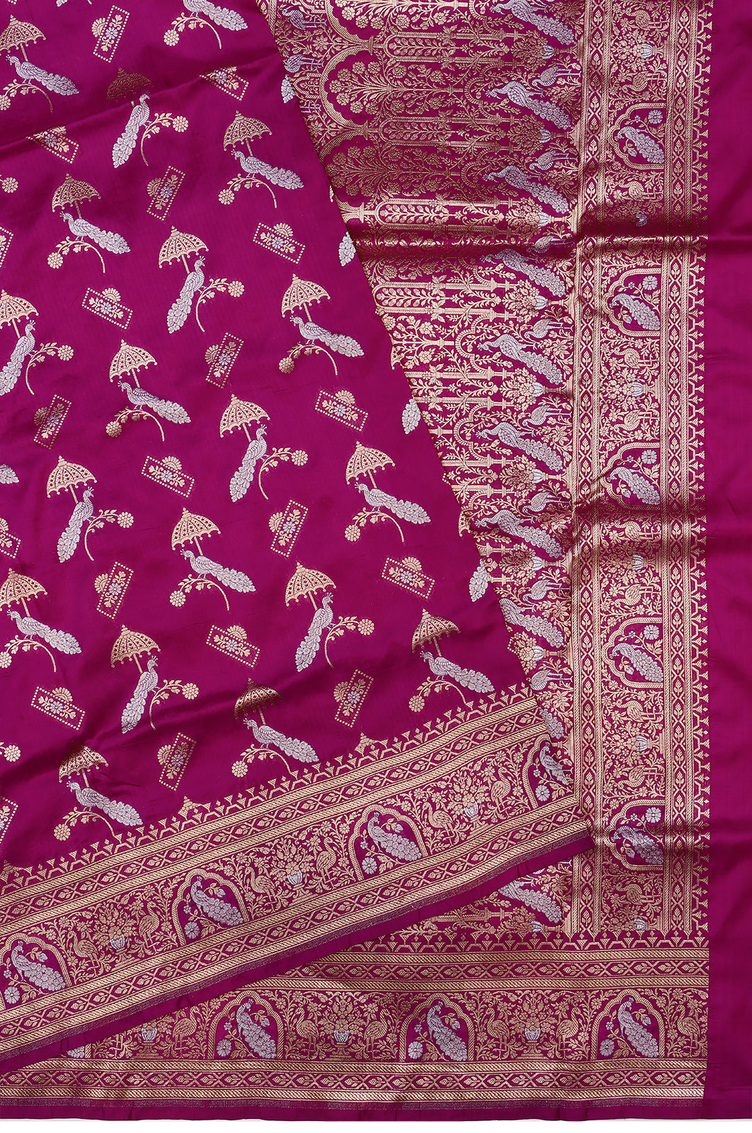 Banarasi Silk Brocade Purple Saree