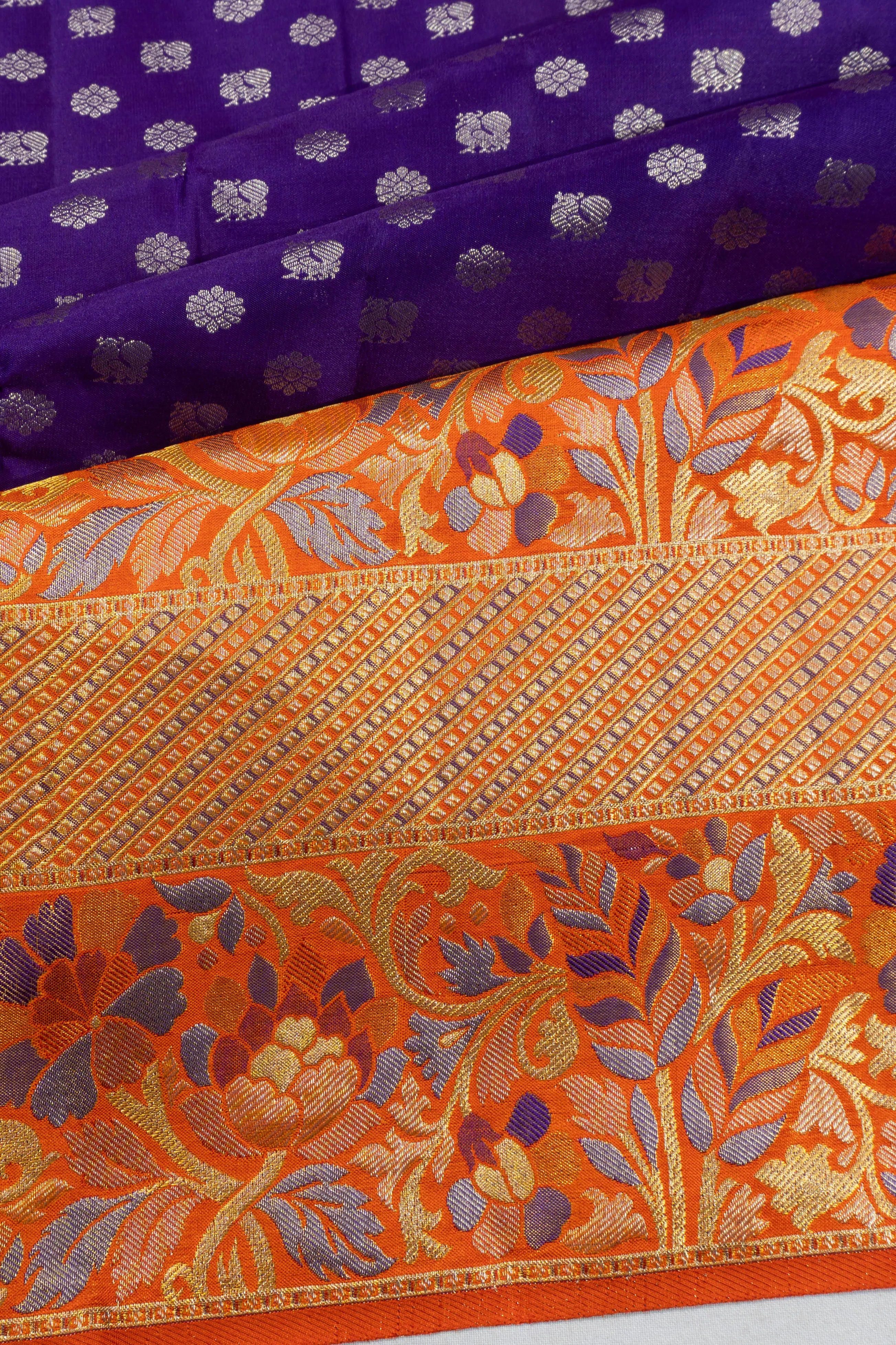 Taranga Kanchi Silk Butta Royal Blue Saree