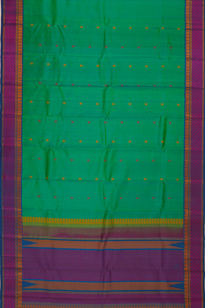 Taranga Kanchi Silk Butta Green Saree