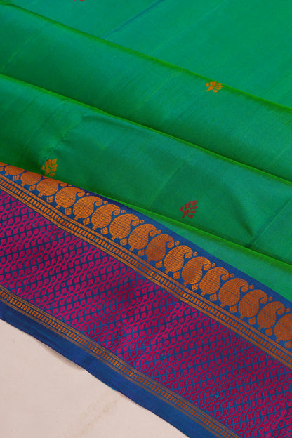 Taranga Kanchi Silk Butta Green Saree