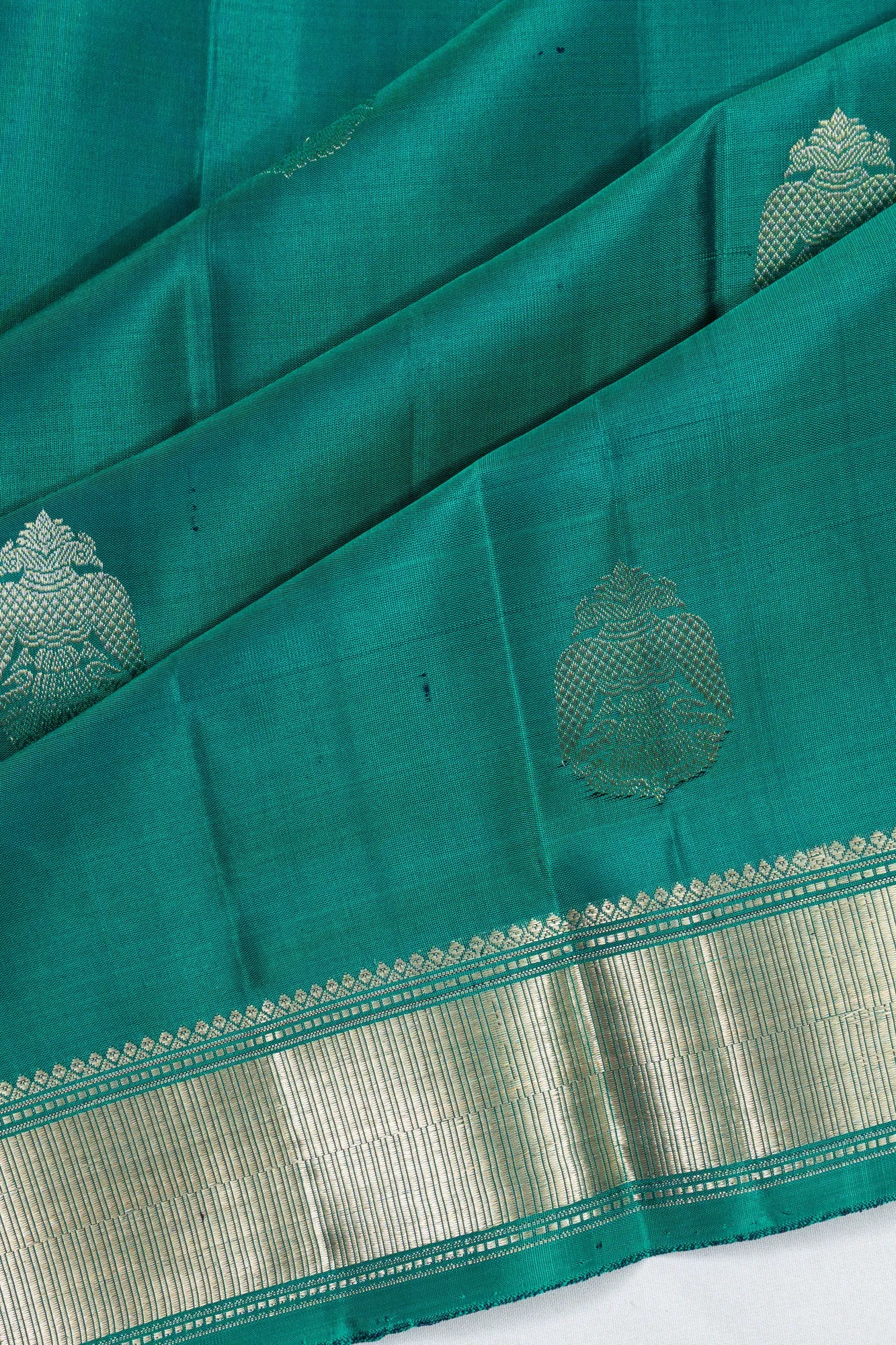 Kanchipuram Silk Butta Green Saree