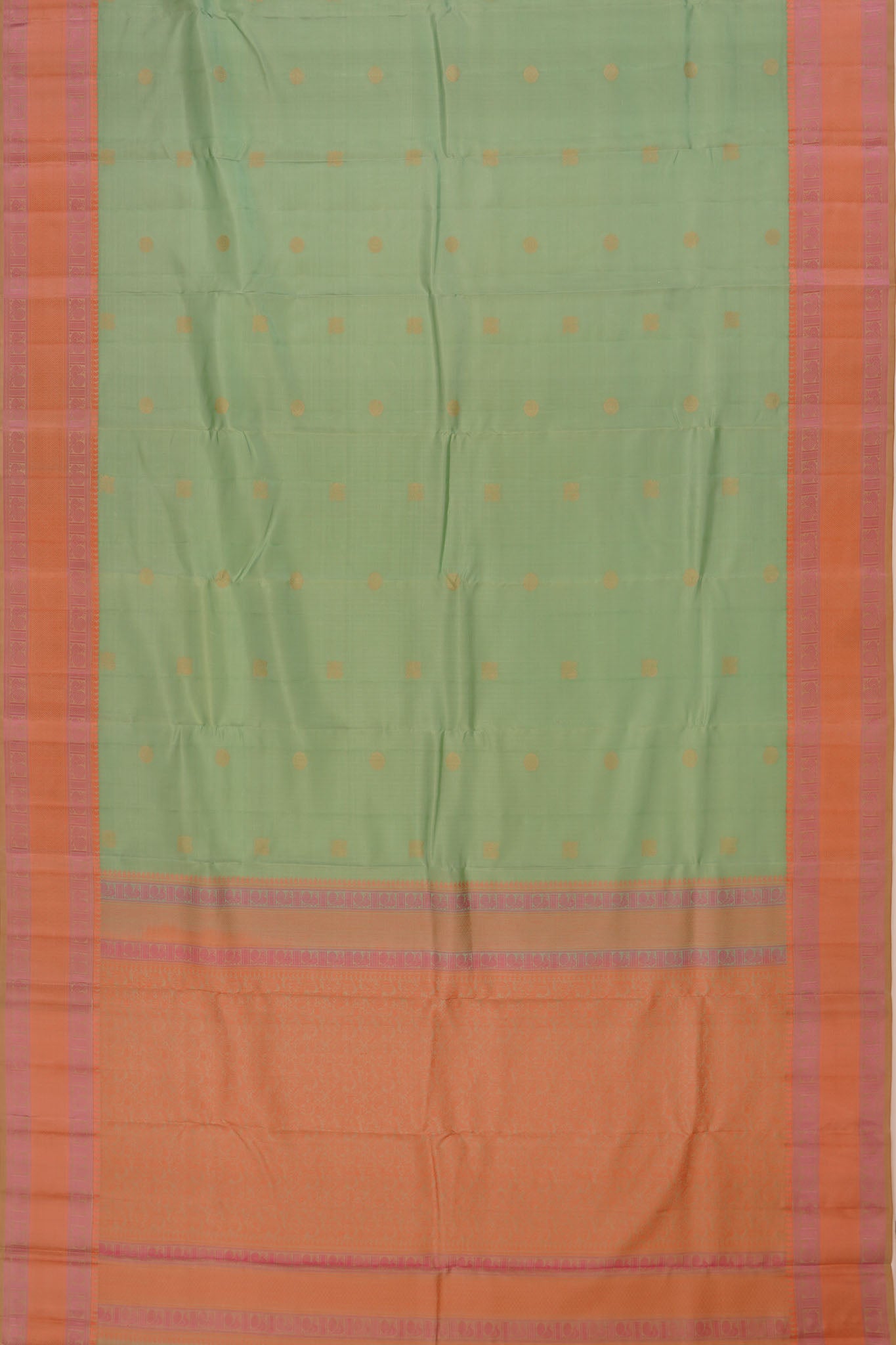 Taranga Kanchi Silk Butta Pista Green Saree