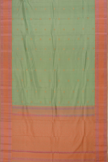 Taranga Kanchi Silk Butta Pista Green Saree