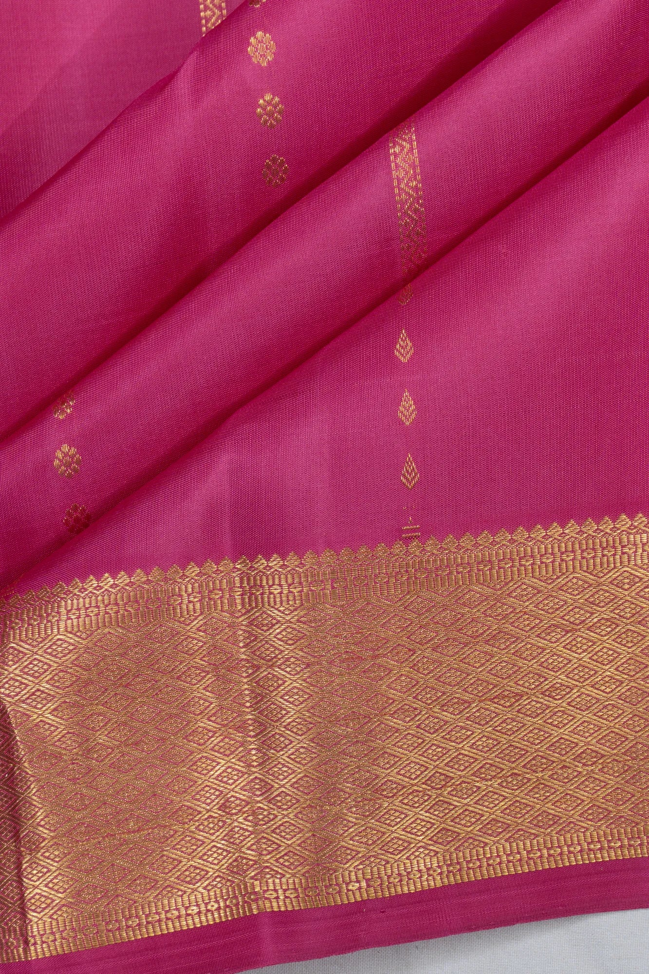 Kanchipuram Silk Lines Pink Saree