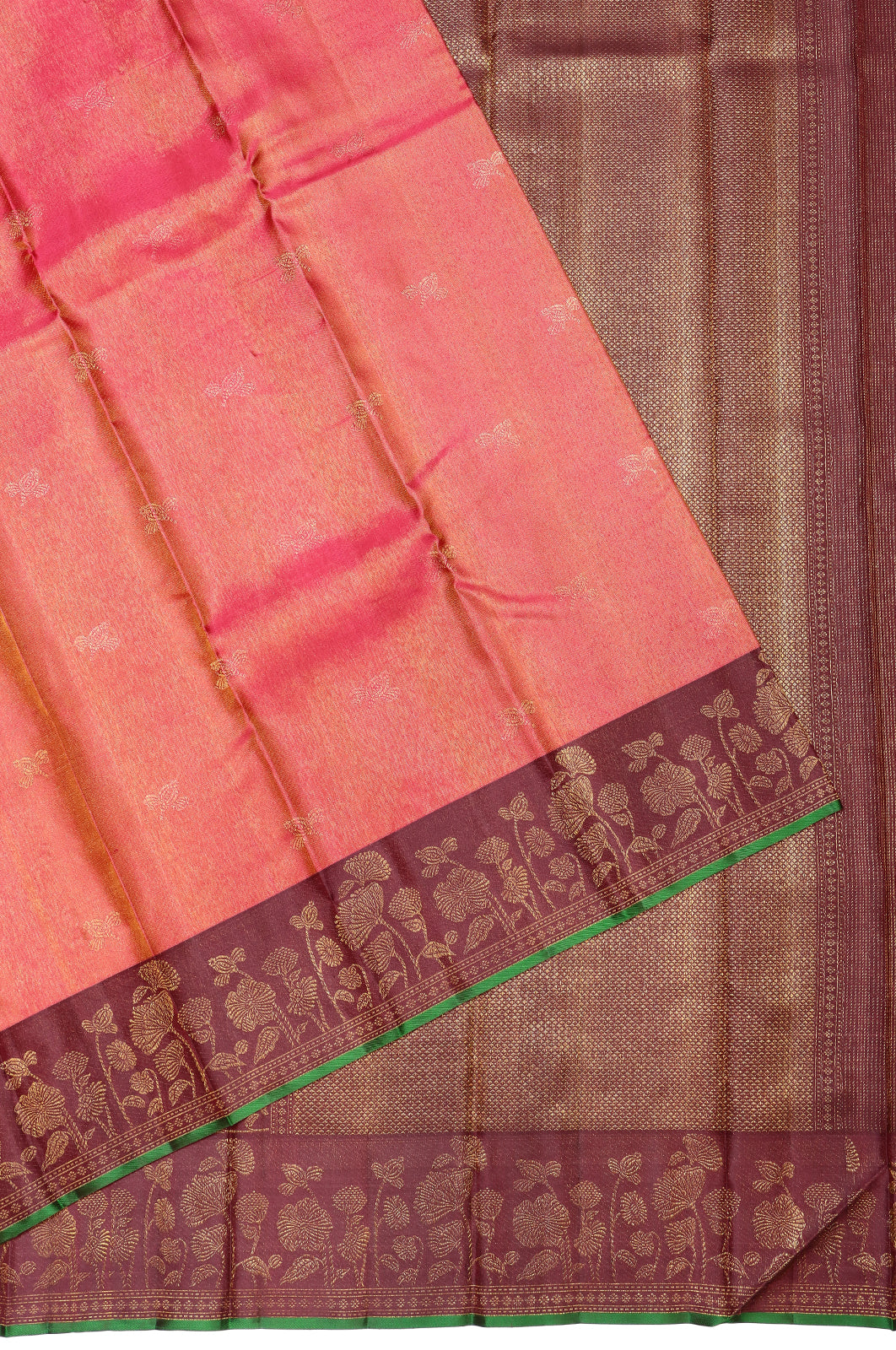 Taranga Kanchi Silk Tissue Butta Pink Saree