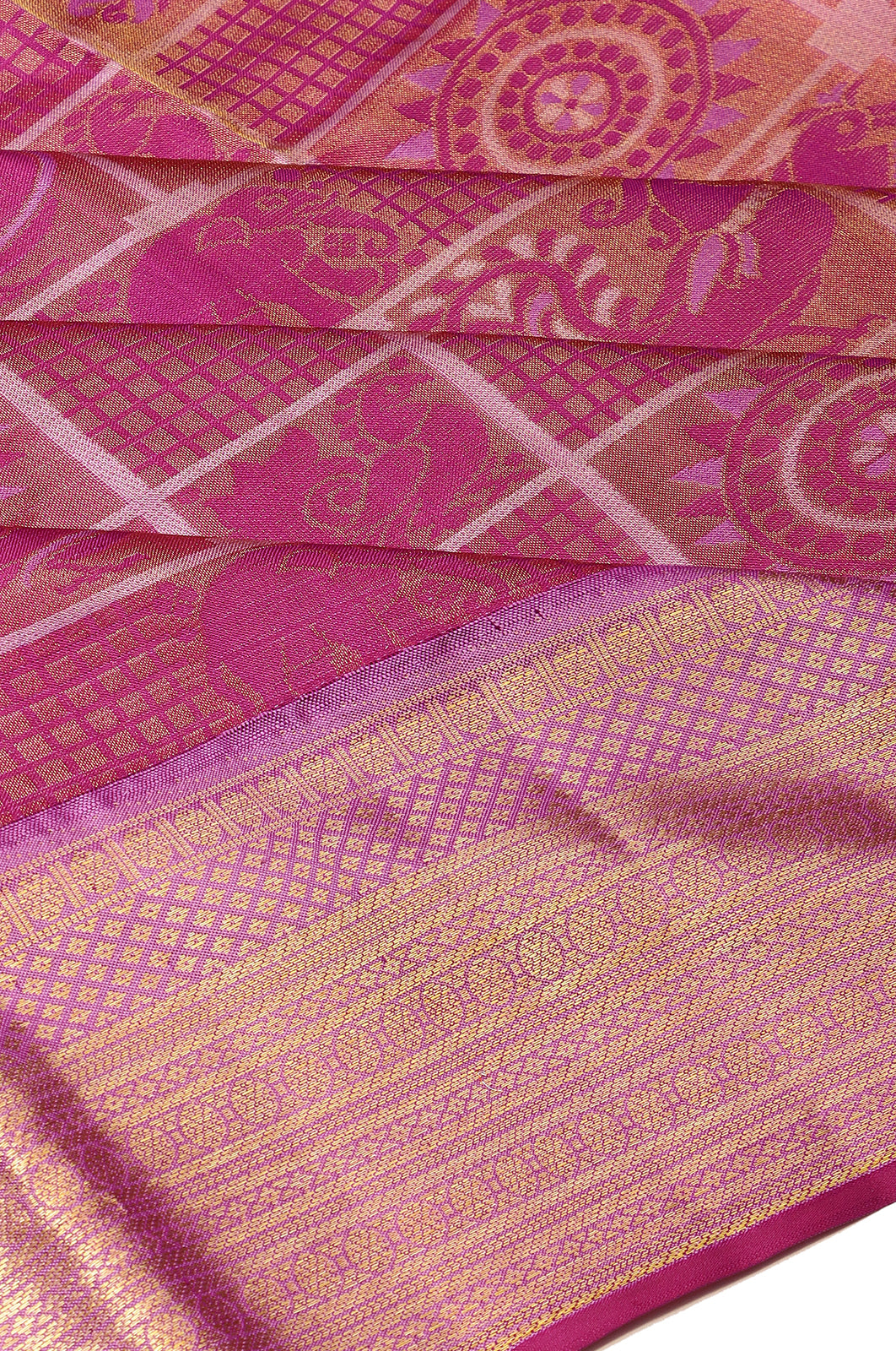 Taranga Kanchi Silk Tissue Brocade Purple Saree