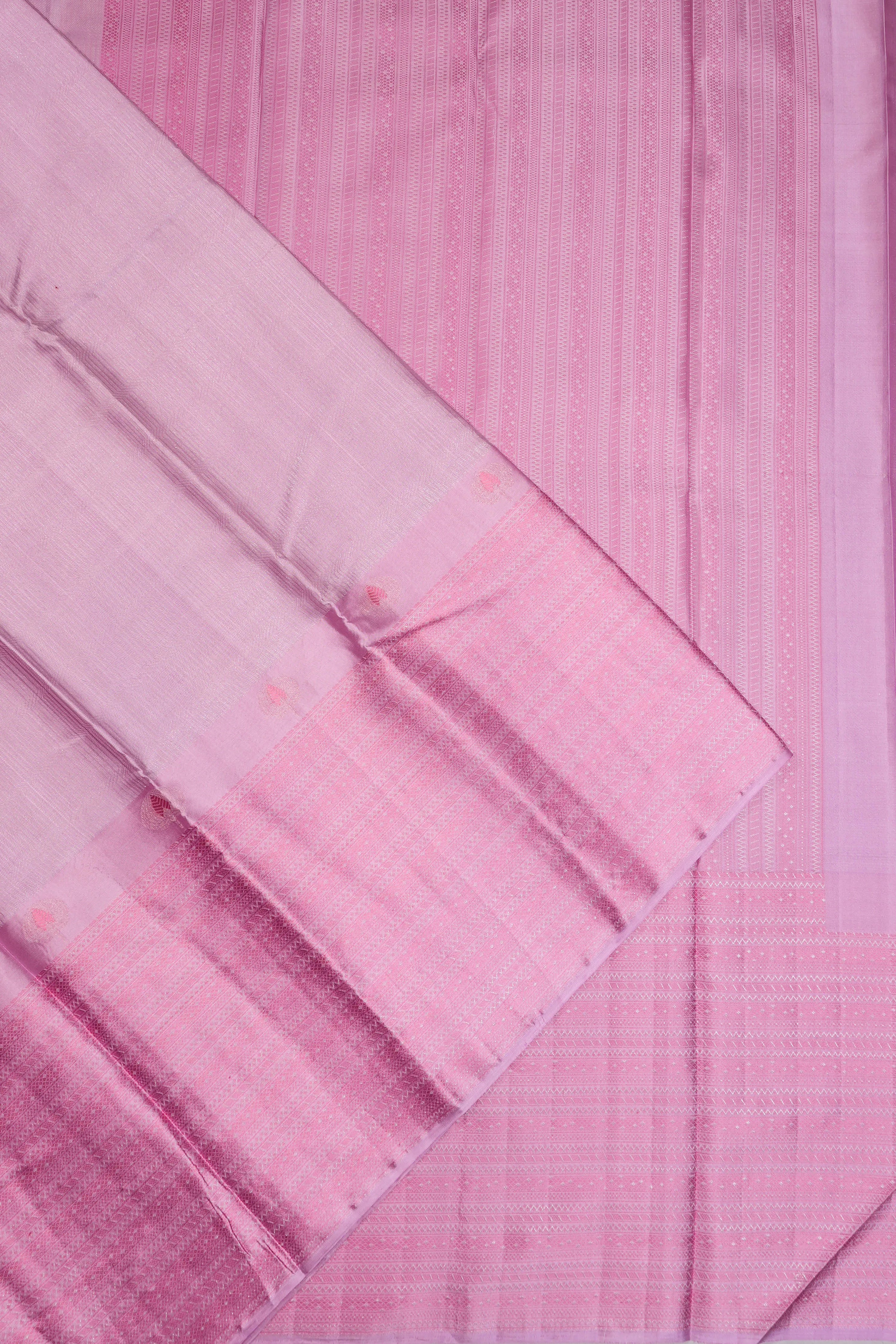 Kanchipuram Silk Brocade Lavender Saree