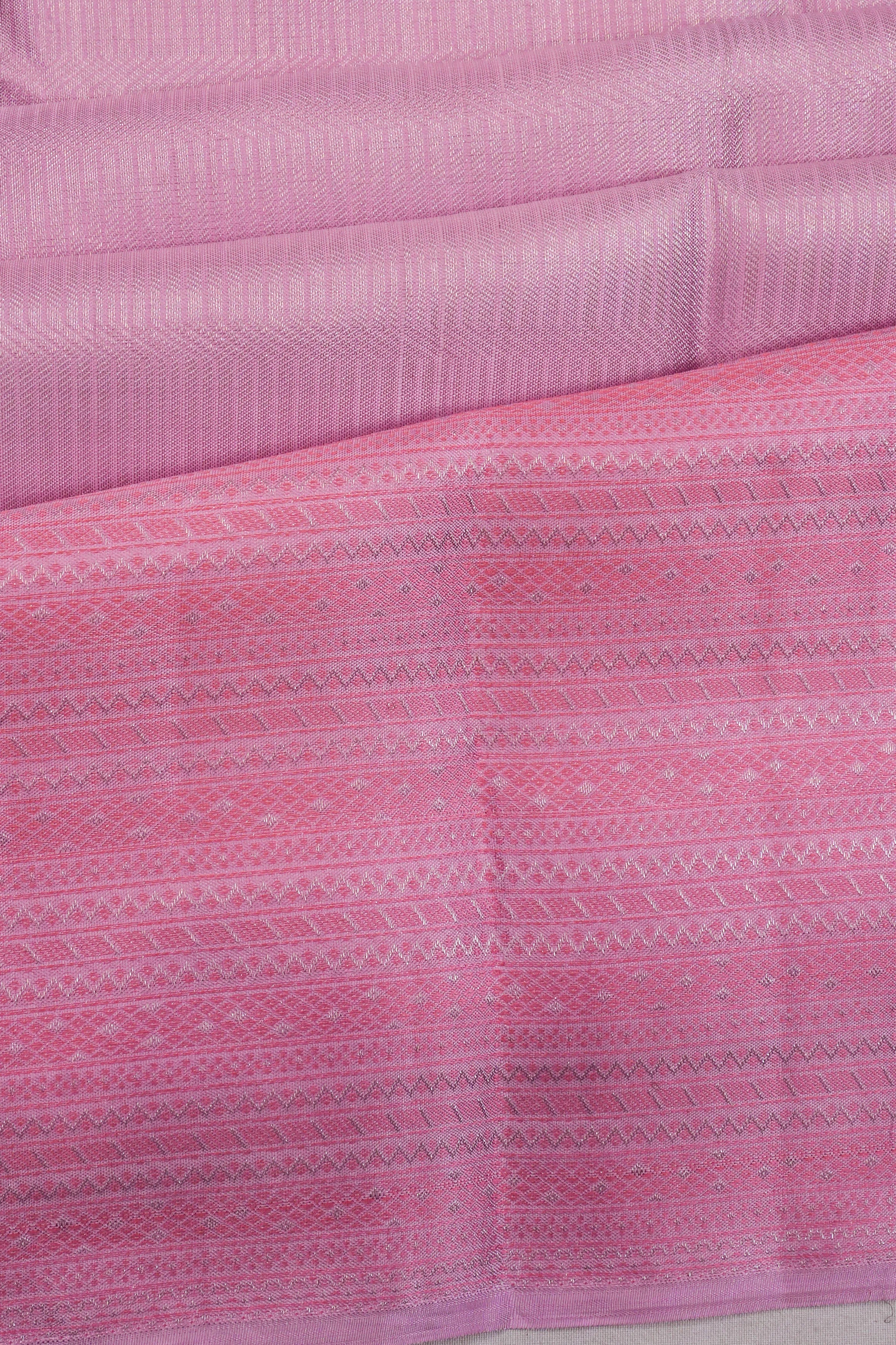 Kanchipuram Silk Brocade Lavender Saree