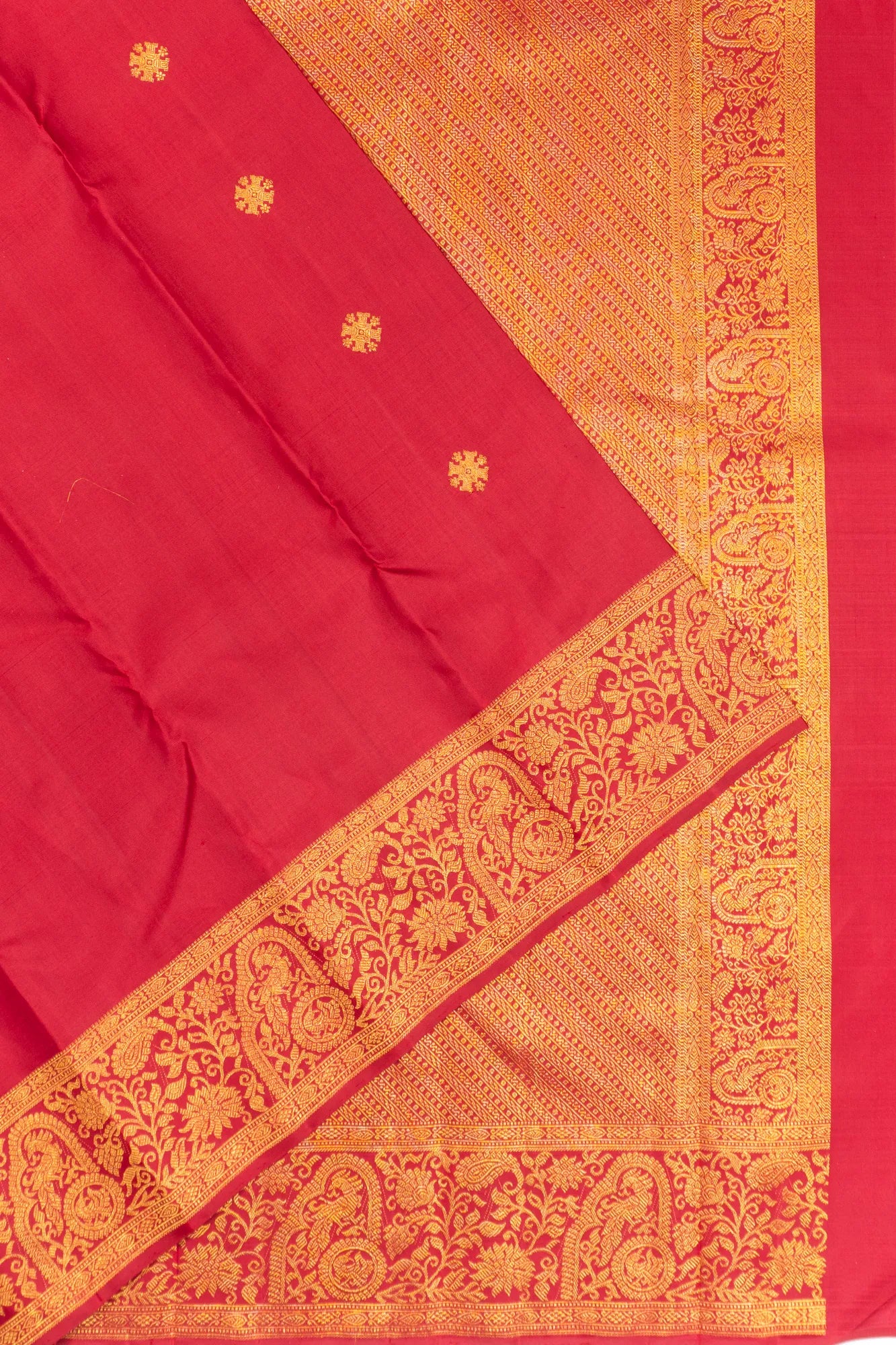 Kanchipuram Silk Butta Red Saree