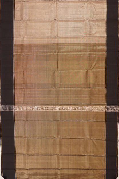 Kanchipuram Silk Checks Gold Saree