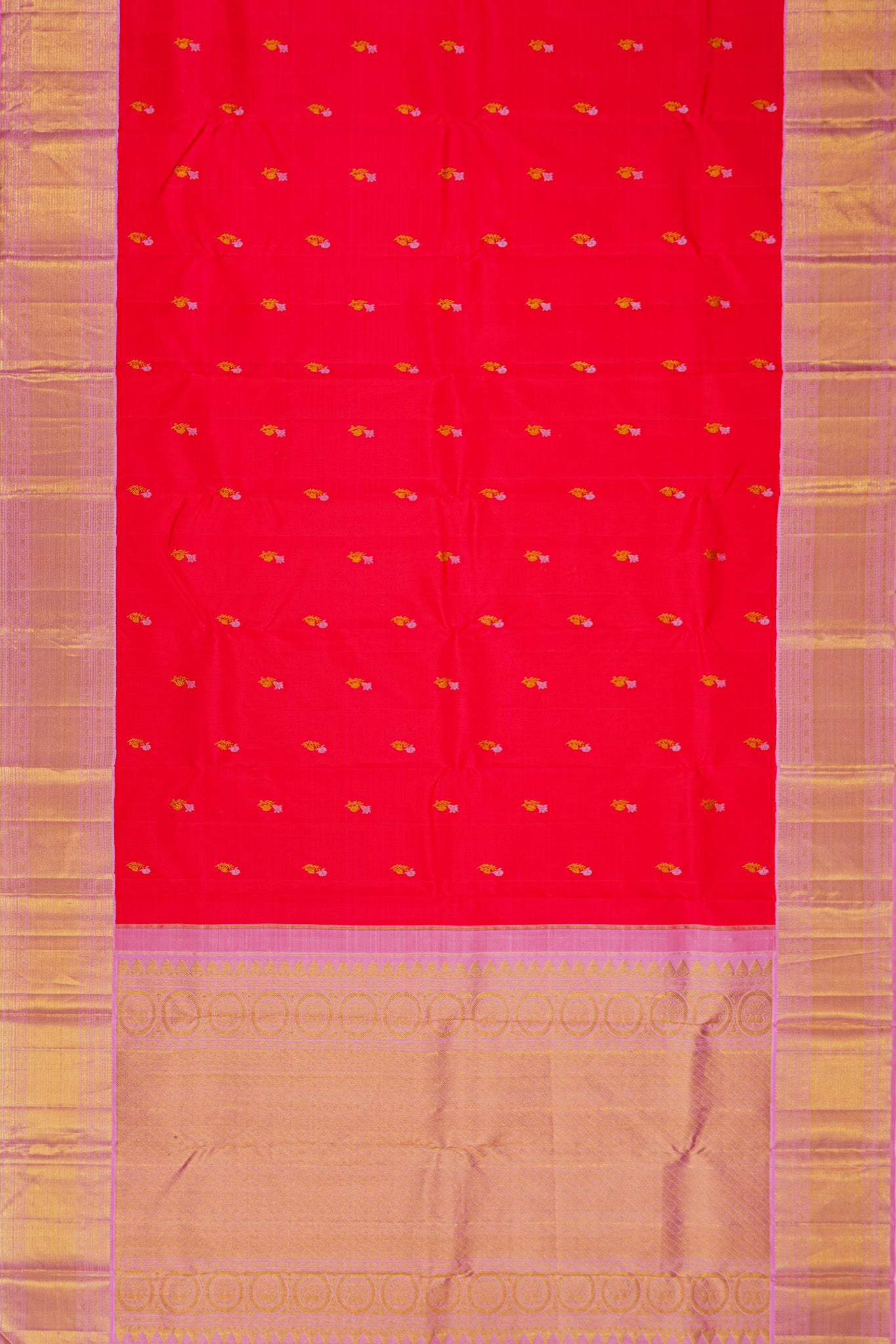 Kanchipuram Silk Butta Red Saree