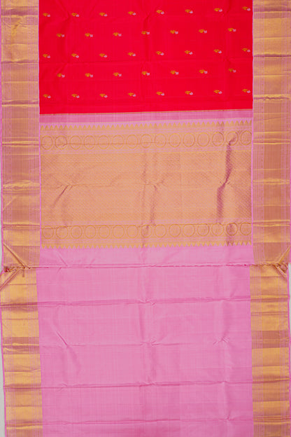 Kanchipuram Silk Butta Red Saree