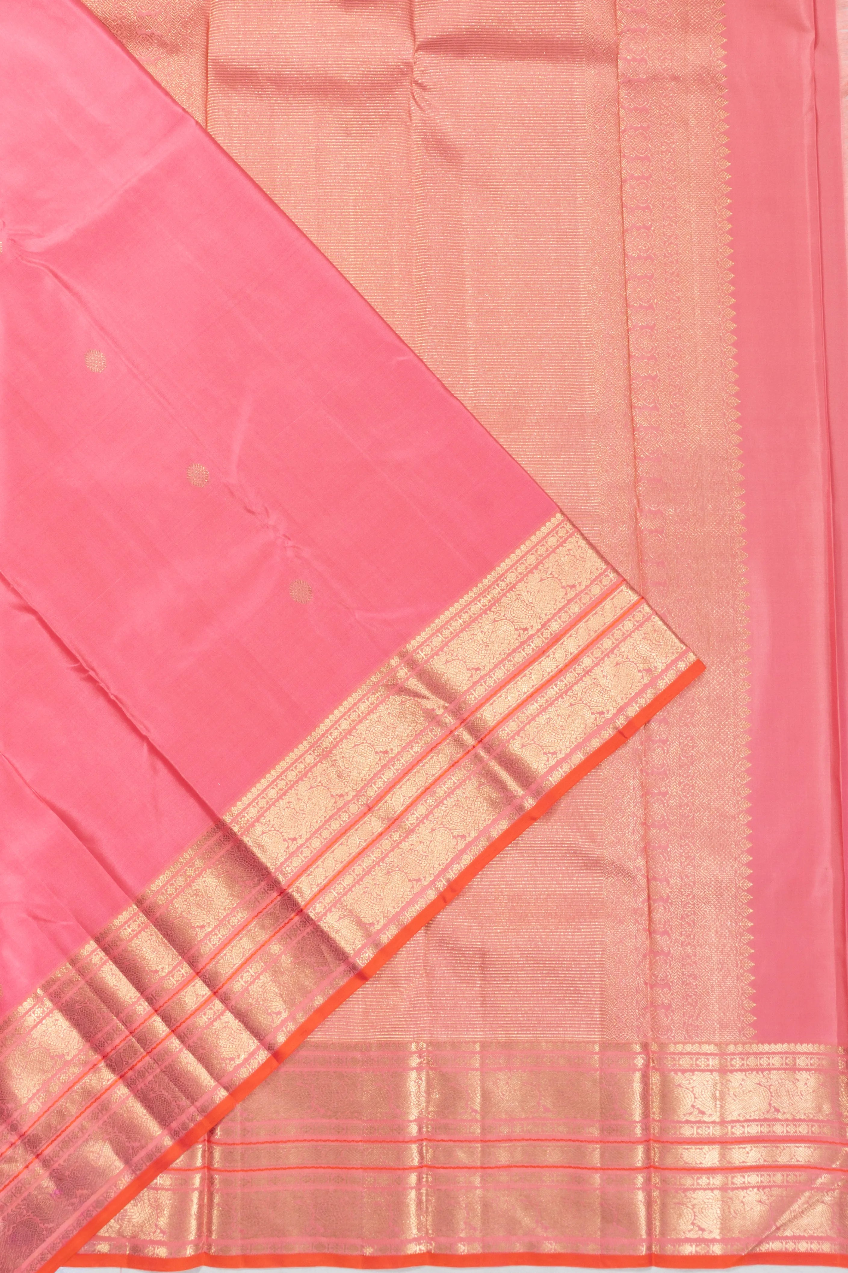 Taranga Kanchi Silk Butta Baby Pink Saree