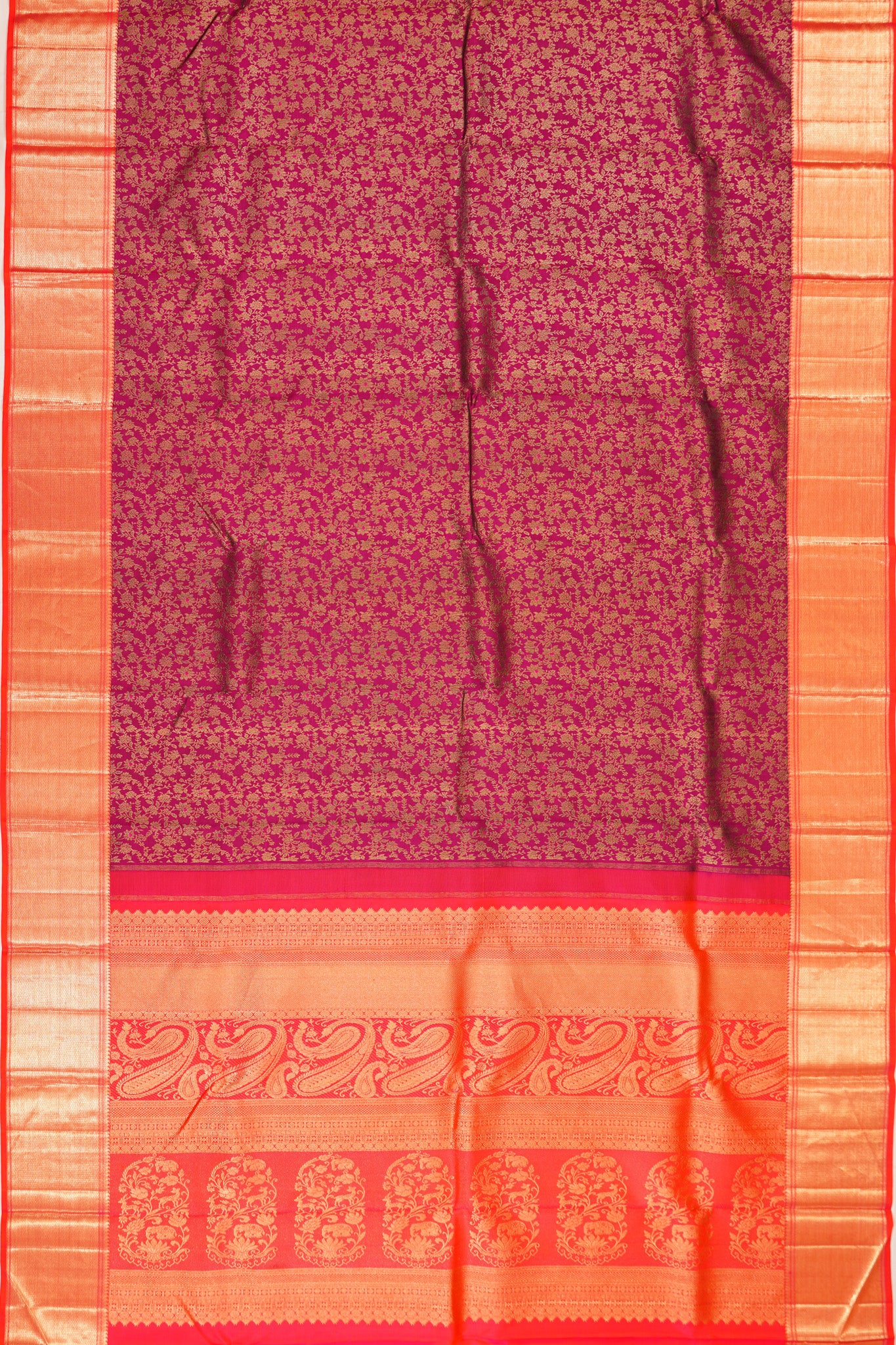 Taranga Kanchi Silk Brocade Purple Saree