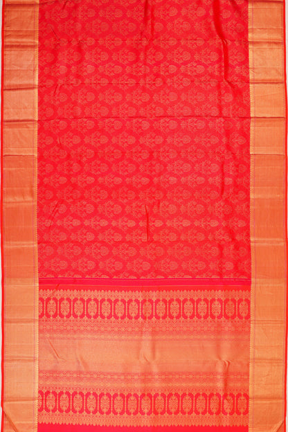 Taranga Kanchi Silk Brocade Red Saree