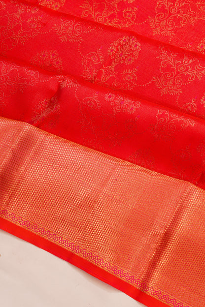 Taranga Kanchi Silk Brocade Red Saree